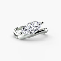 The Wave Ring ring setting in 14k white gold