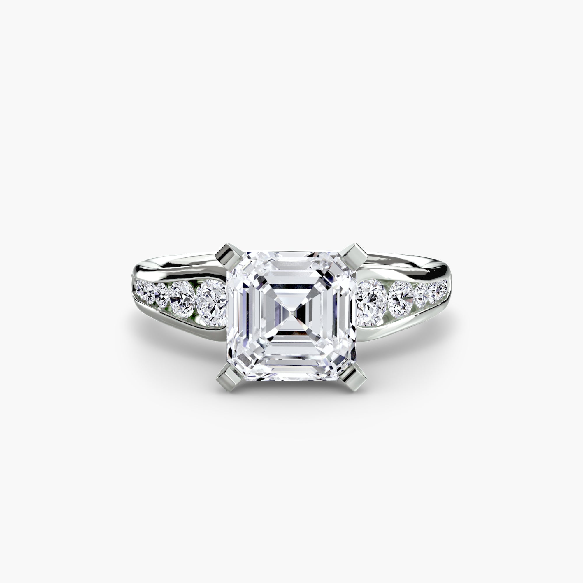 Tapered Pavé Solitaire Setting