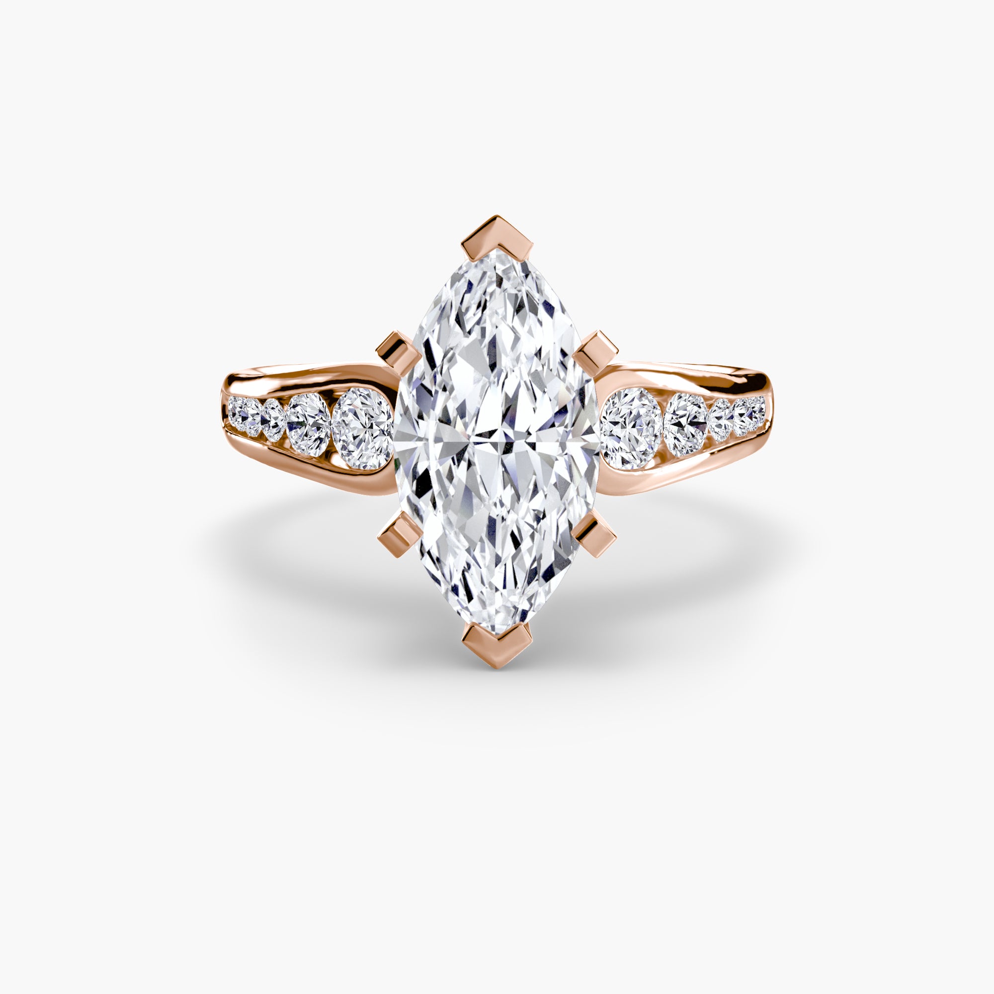 Tapered Pavé Solitaire Setting