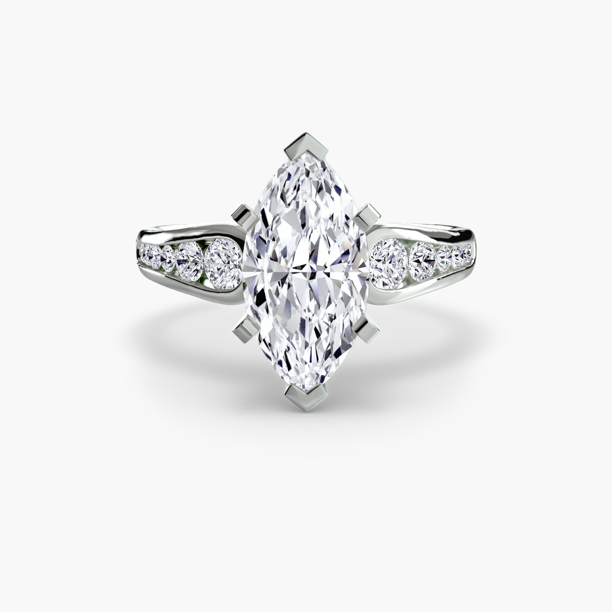 Tapered Pavé Solitaire Setting