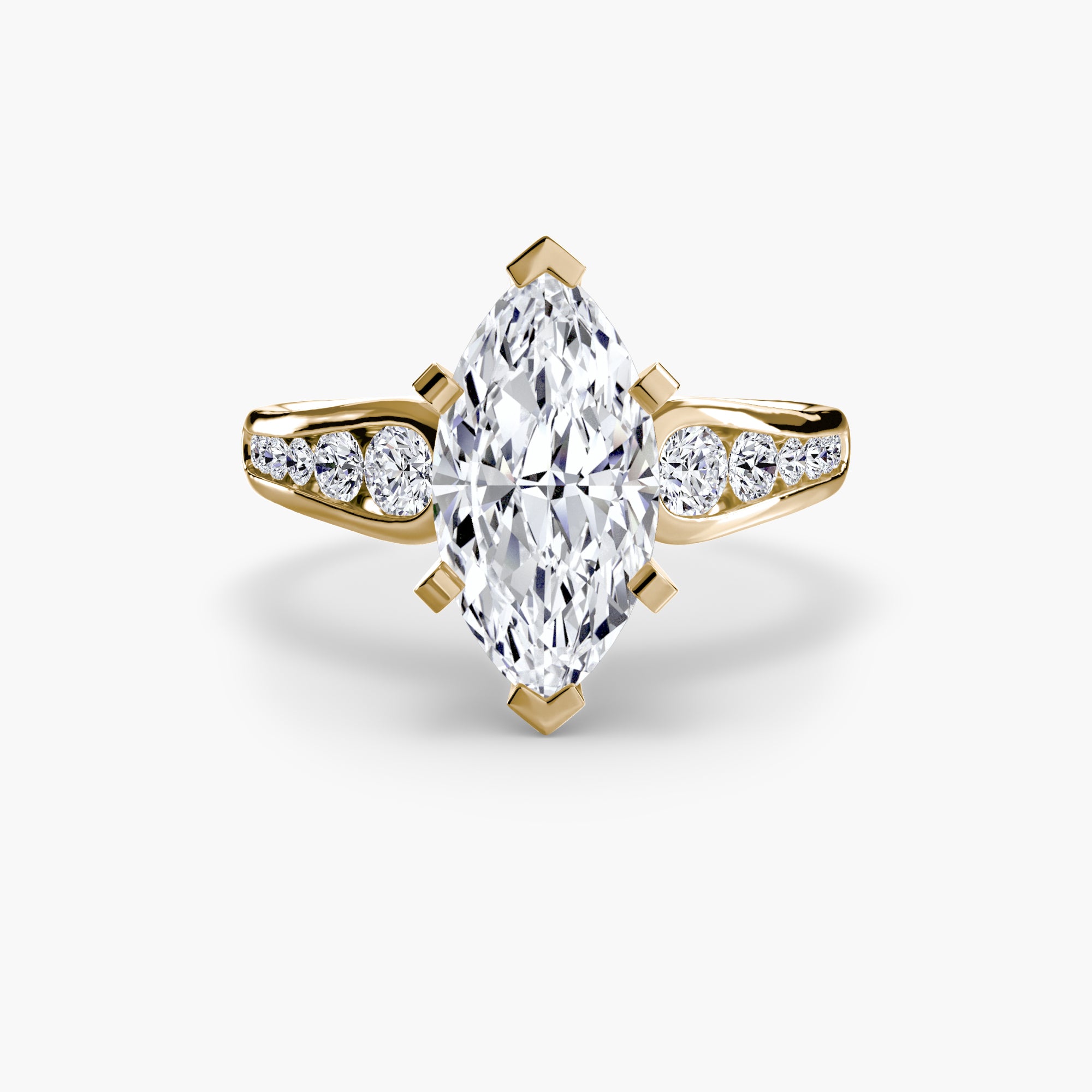 Tapered Pavé Solitaire Setting