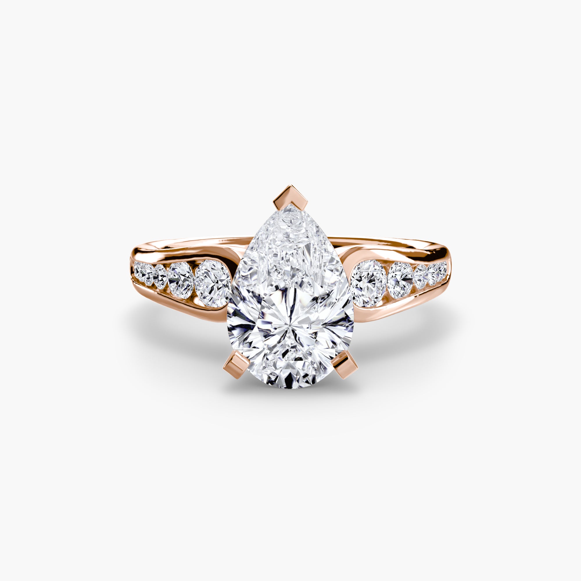 Tapered Pavé Solitaire Setting