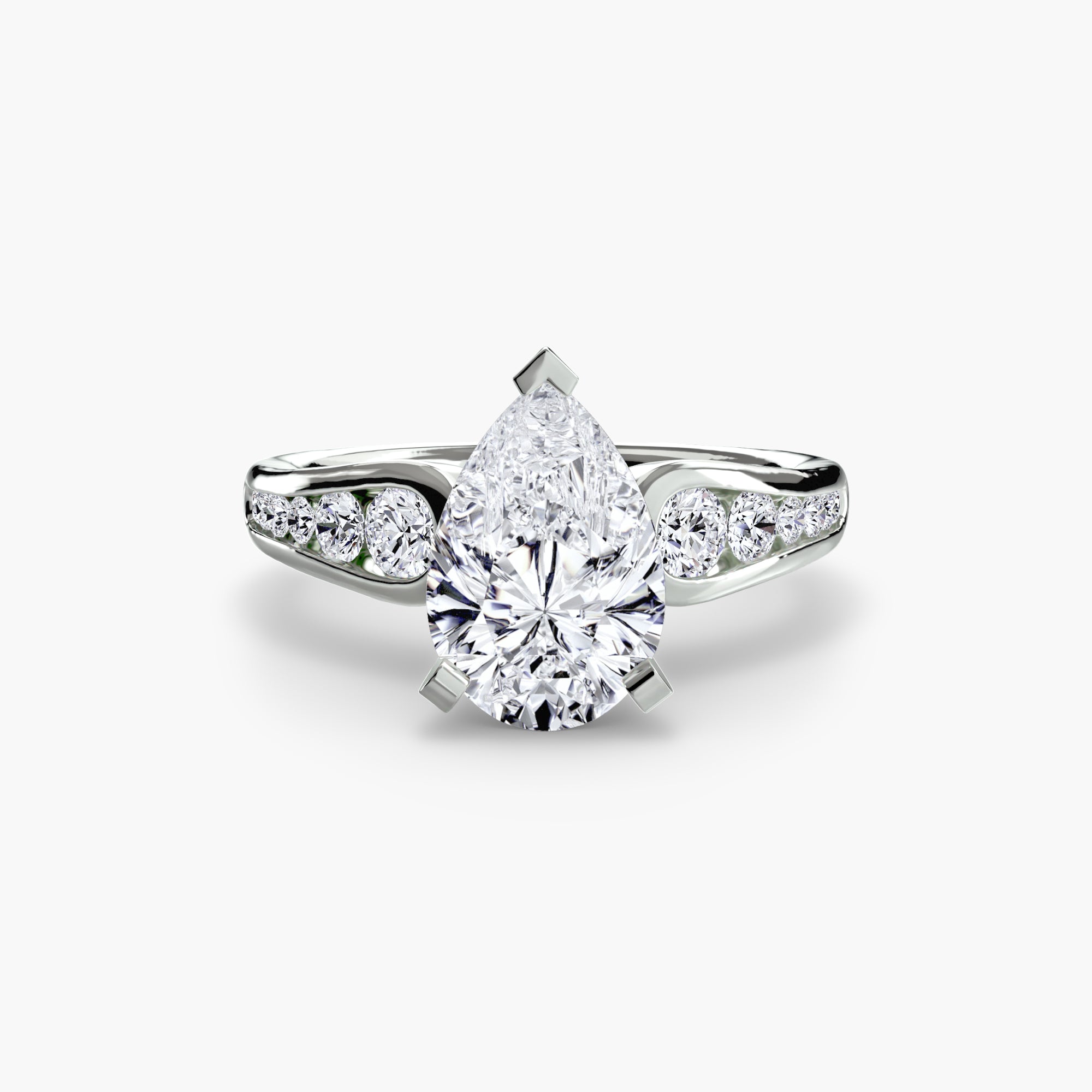 Tapered Pavé Solitaire Setting