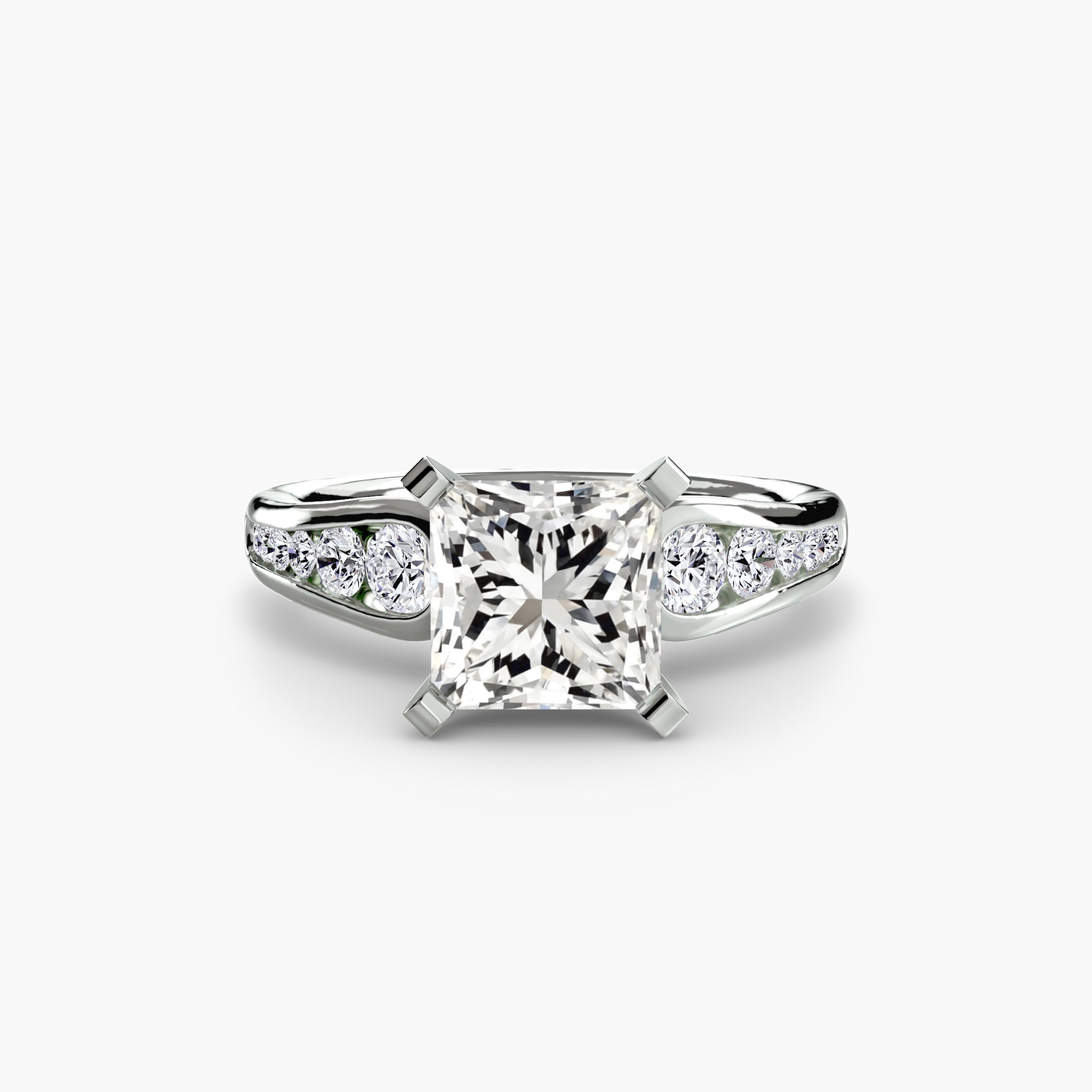 Tapered Pavé Solitaire Setting
