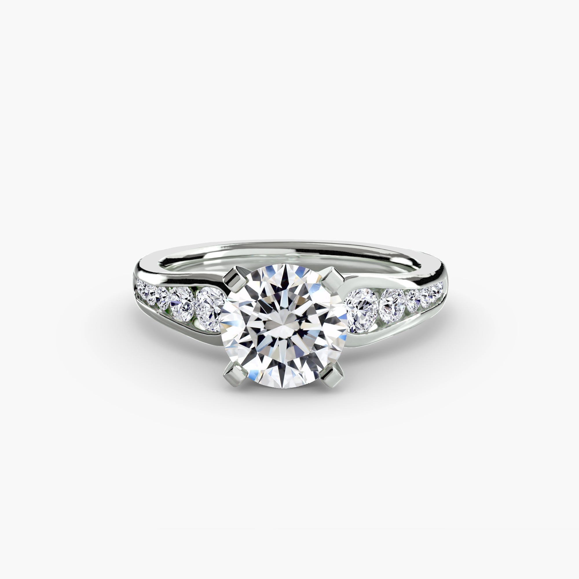 Tapered Pavé Solitaire Setting