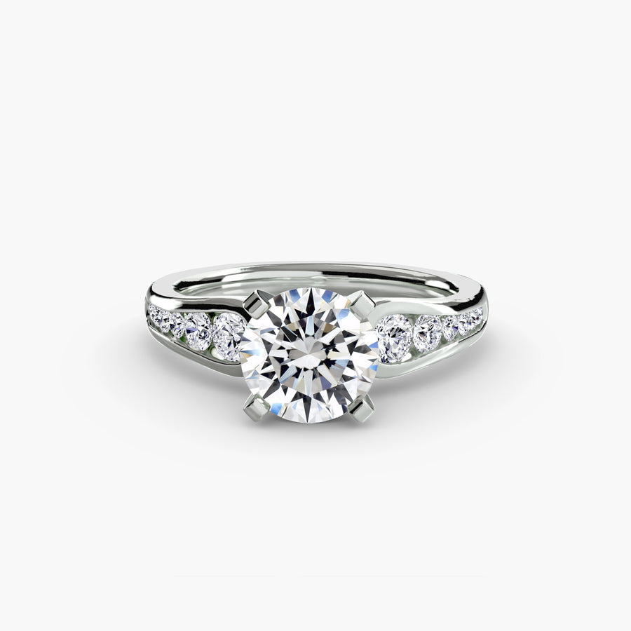 Tapered Pavé Solitaire Setting