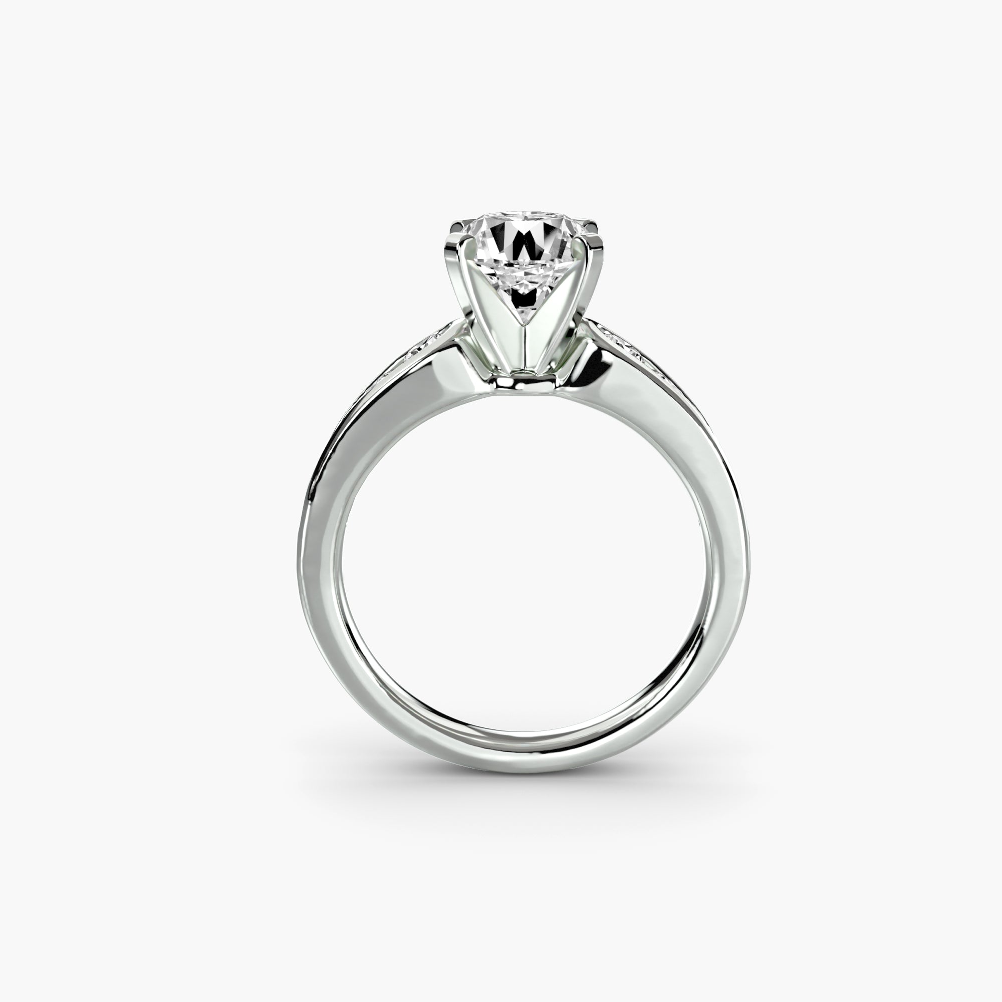 Tapered Pavé Solitaire Setting