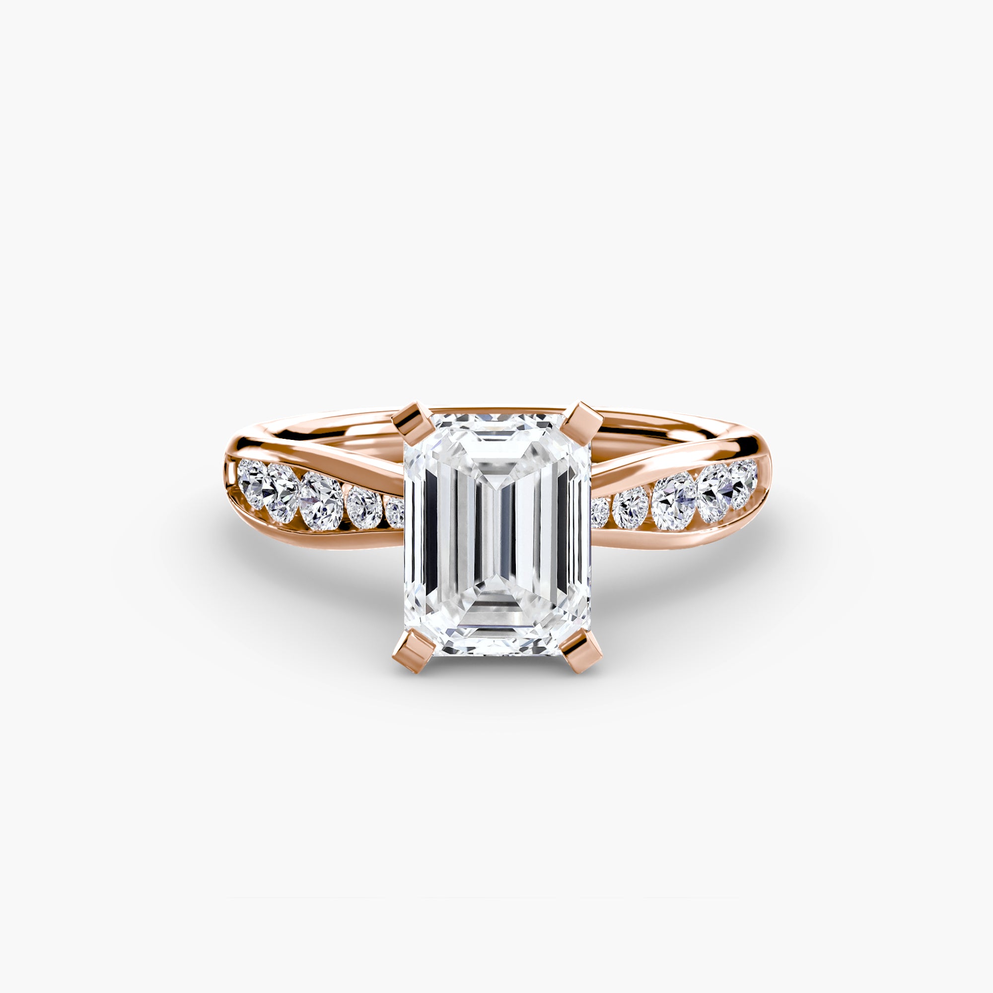 Crescent Pavé Solitaire Setting
