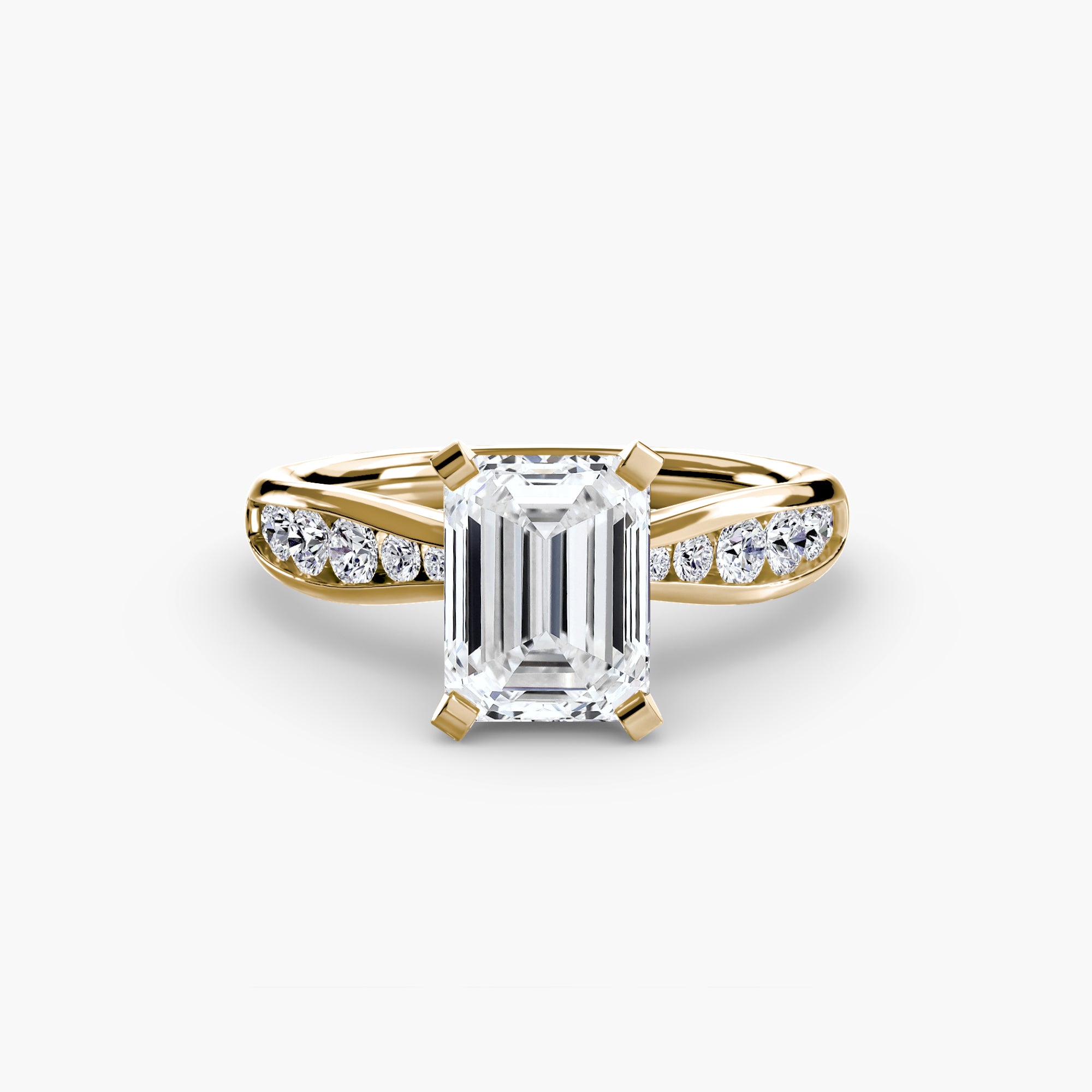 Crescent Pavé Solitaire Setting