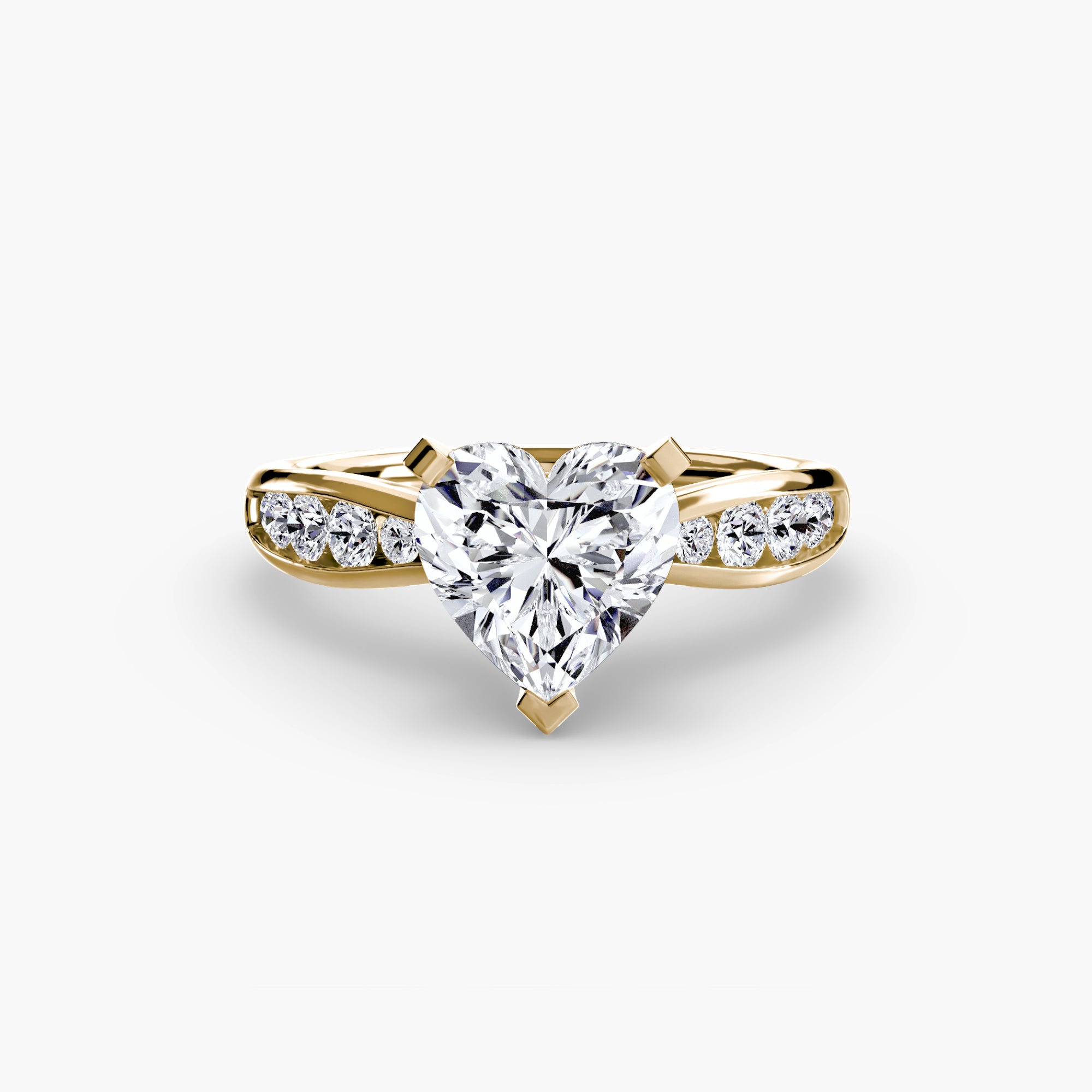 Crescent Pavé Solitaire Setting