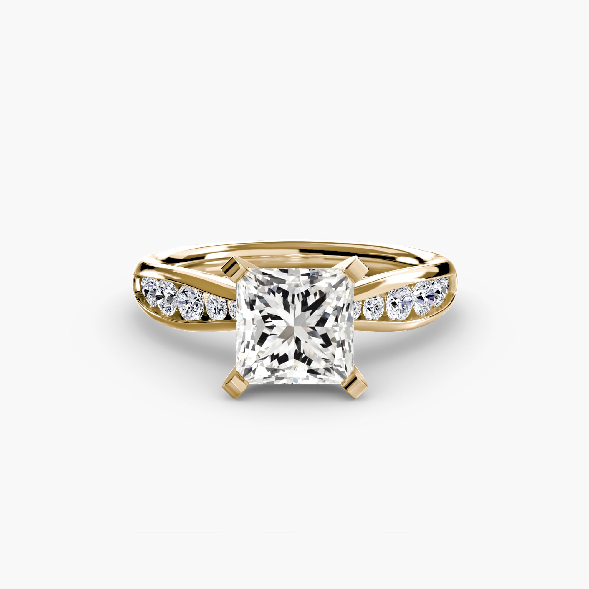 Crescent Pavé Solitaire Setting