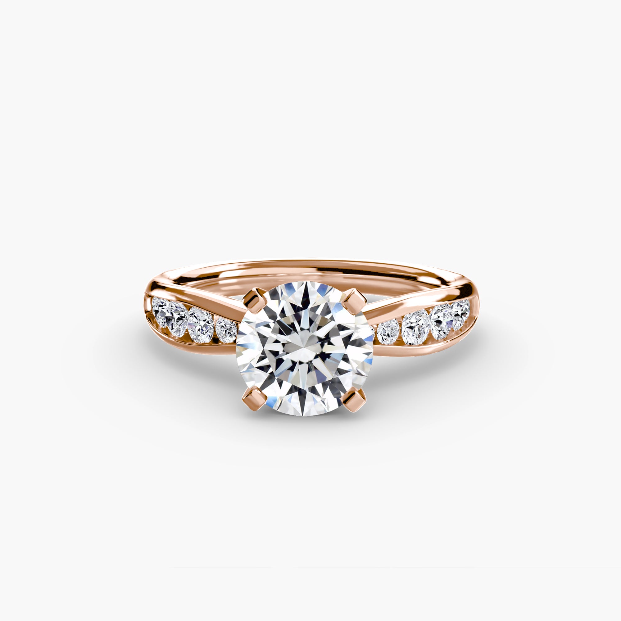 Crescent Pavé Solitaire Setting