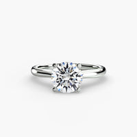 Solitaire ring 3 ring setting in 14k white gold