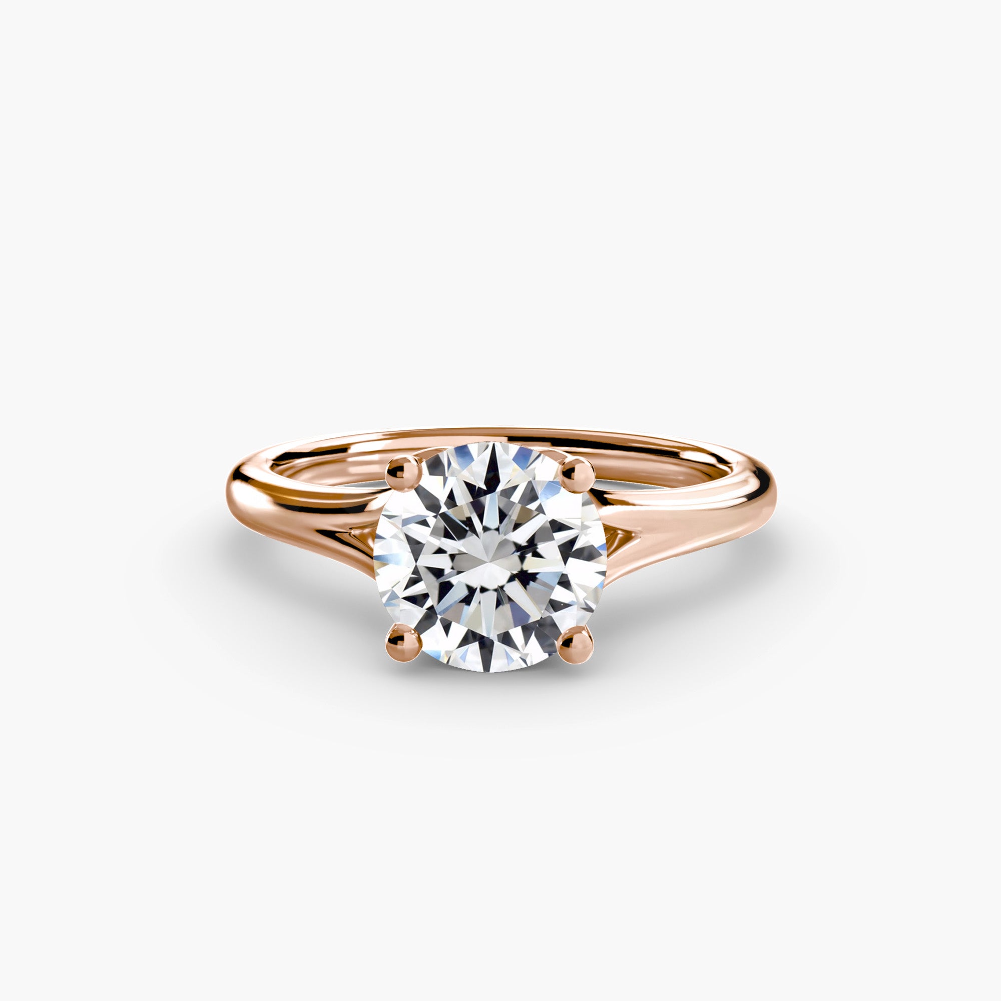 Slim Band Round Solitaire Setting