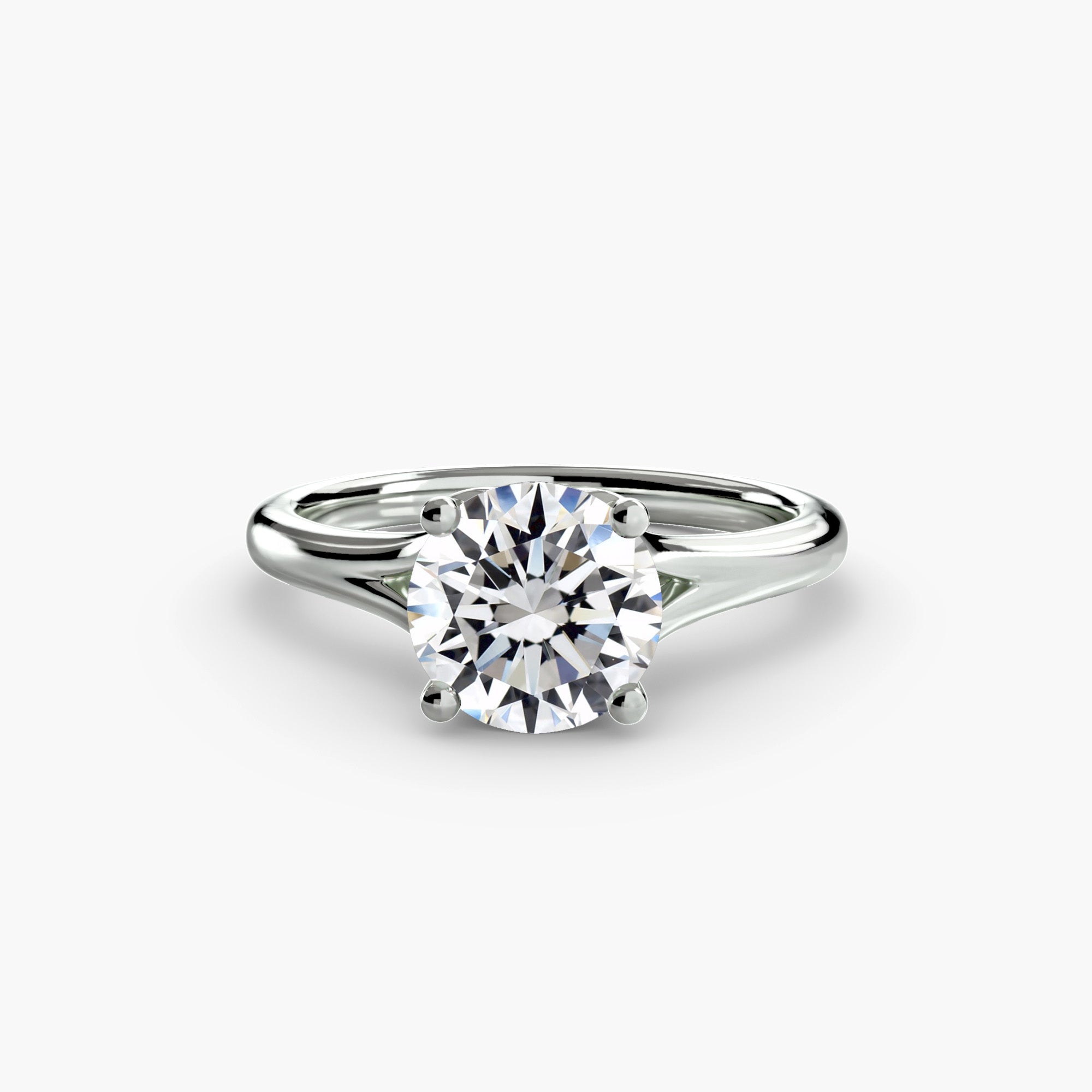 Solitaire ring 4 ring setting in 14k white gold