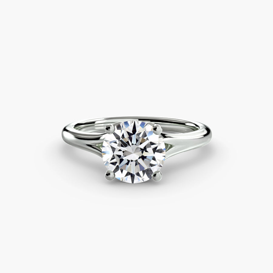 Slim Band Round Solitaire Setting