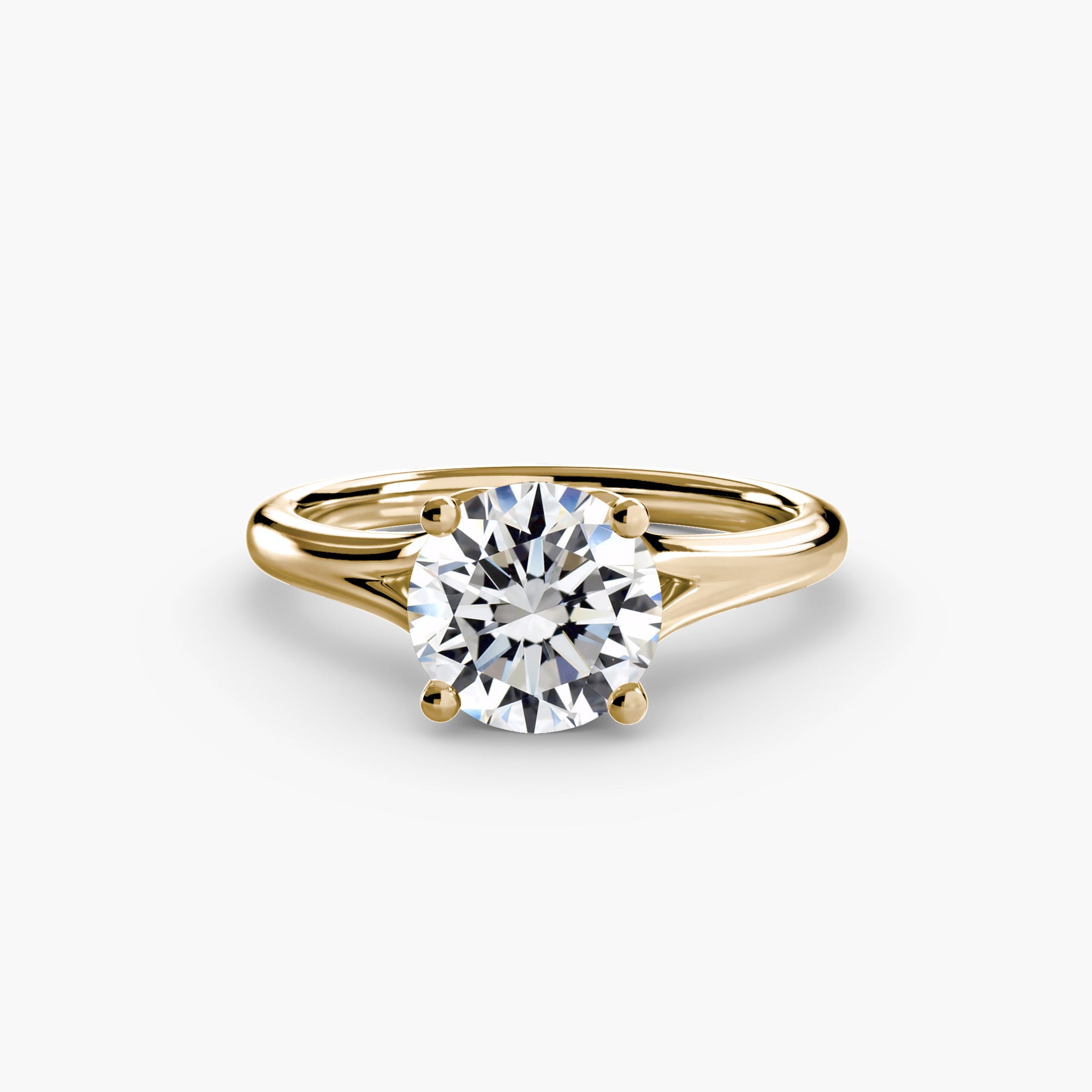 Slim Band Round Solitaire Setting