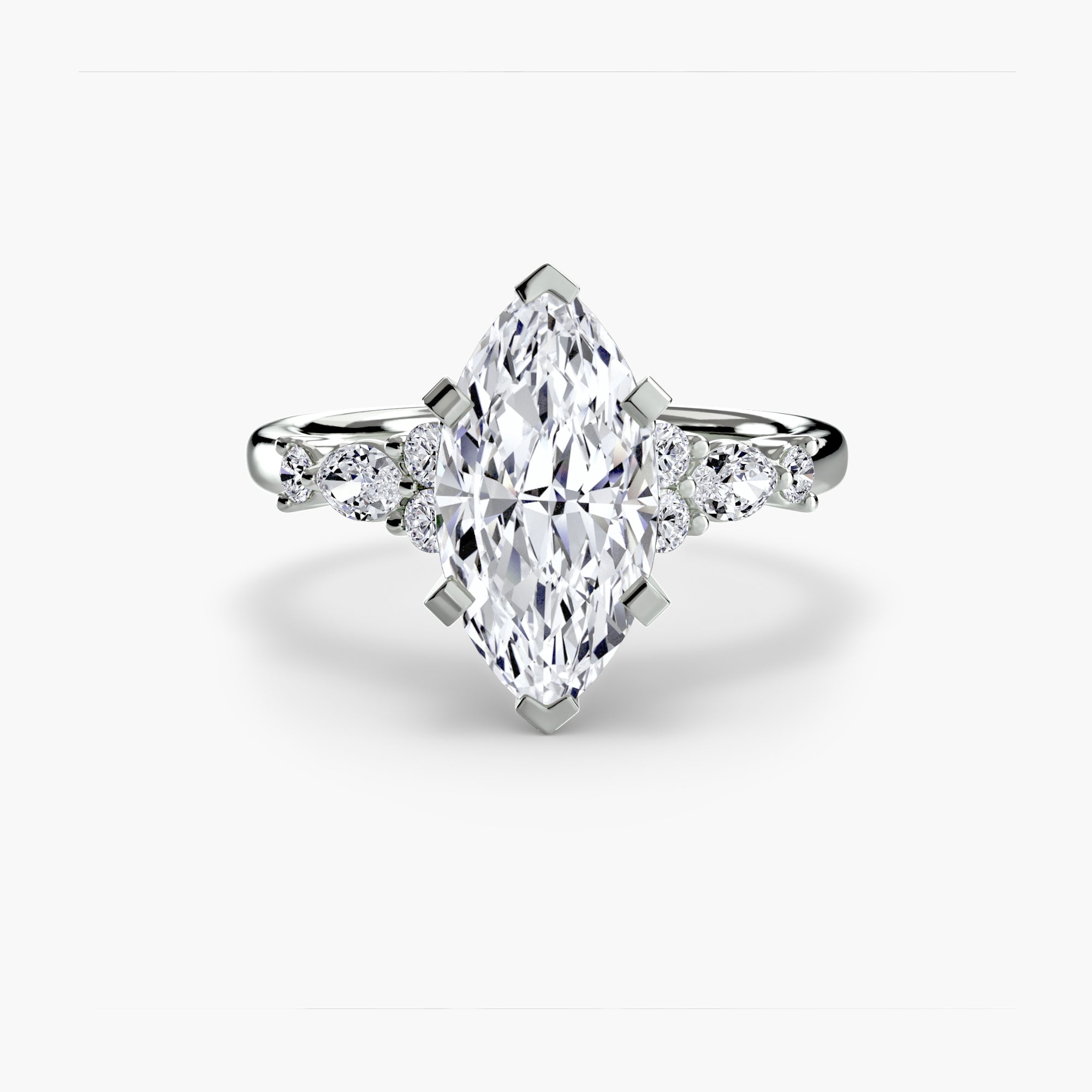 Floral Accent Solitaire Setting
