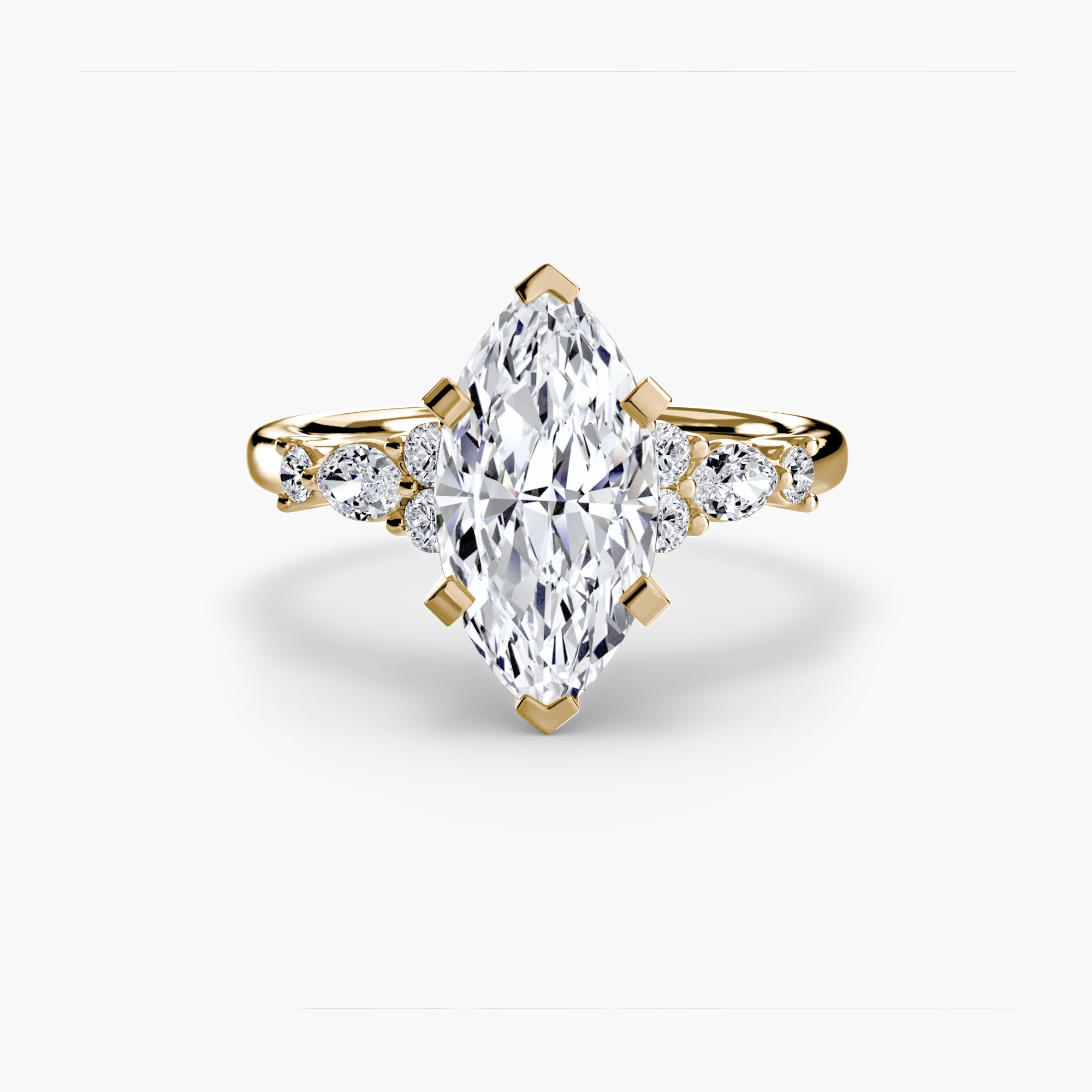 Floral Accent Solitaire Setting