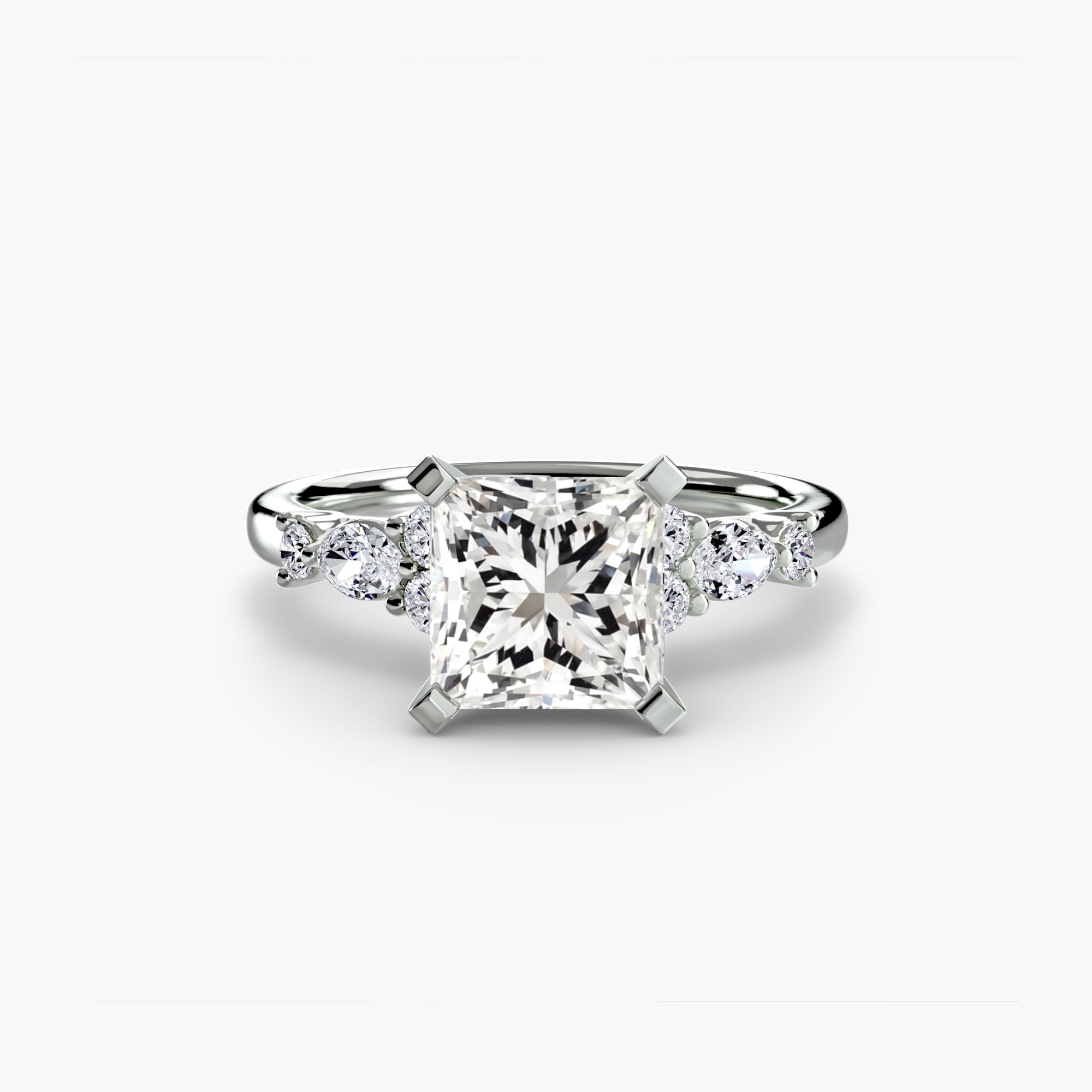 Floral Accent Solitaire Setting
