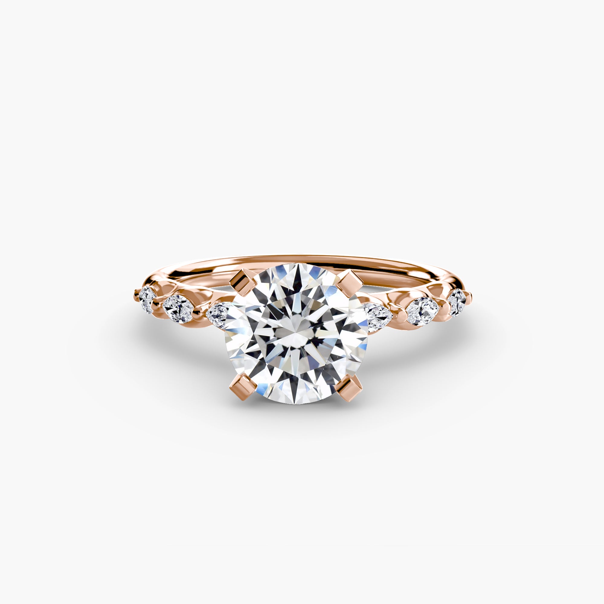 Floral Accent Solitaire Setting