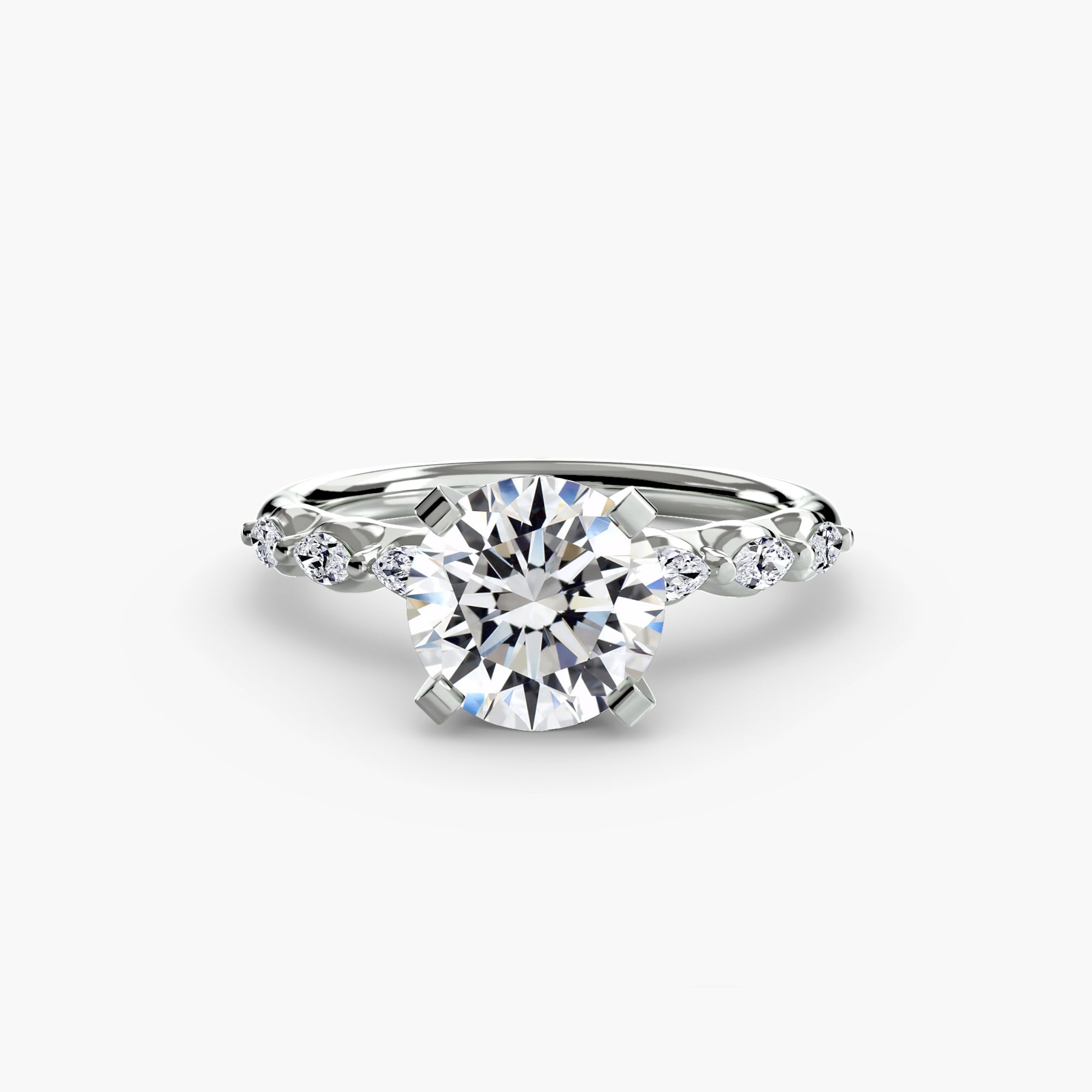 Floral Accent Solitaire Setting