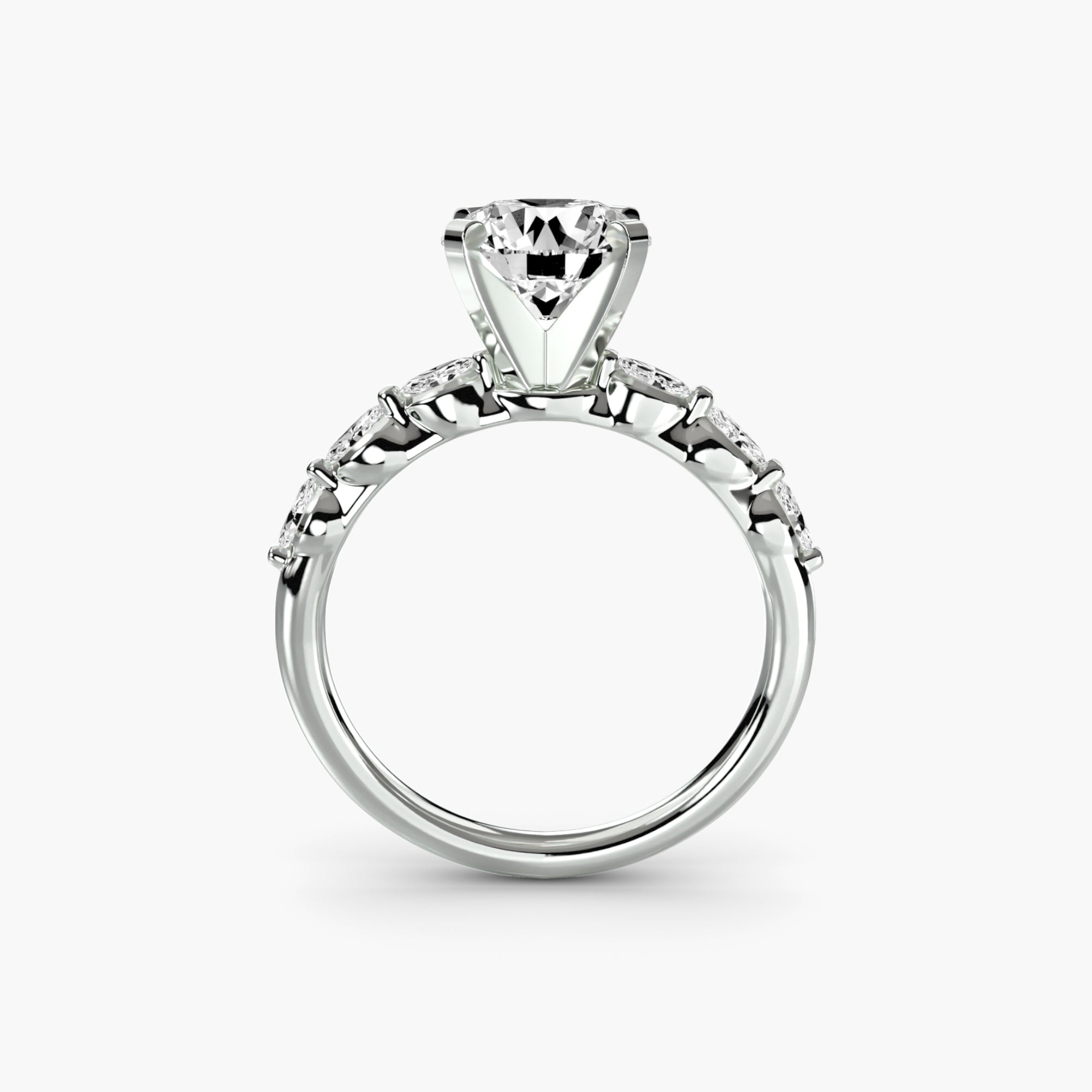 Floral Accent Solitaire Setting