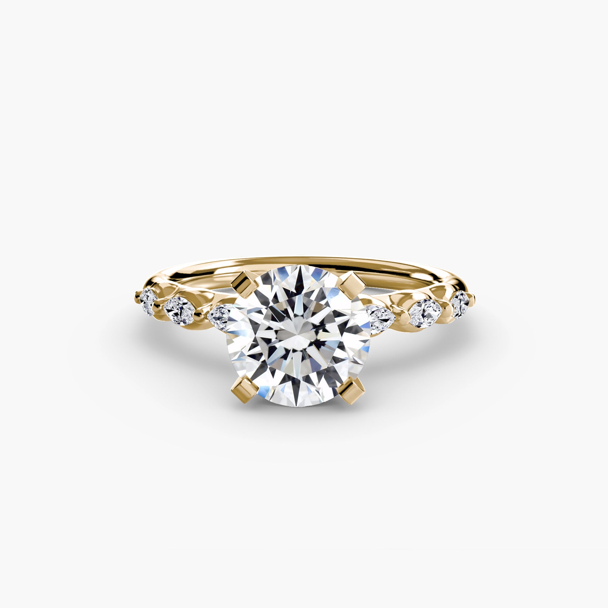 Floral Accent Solitaire Setting