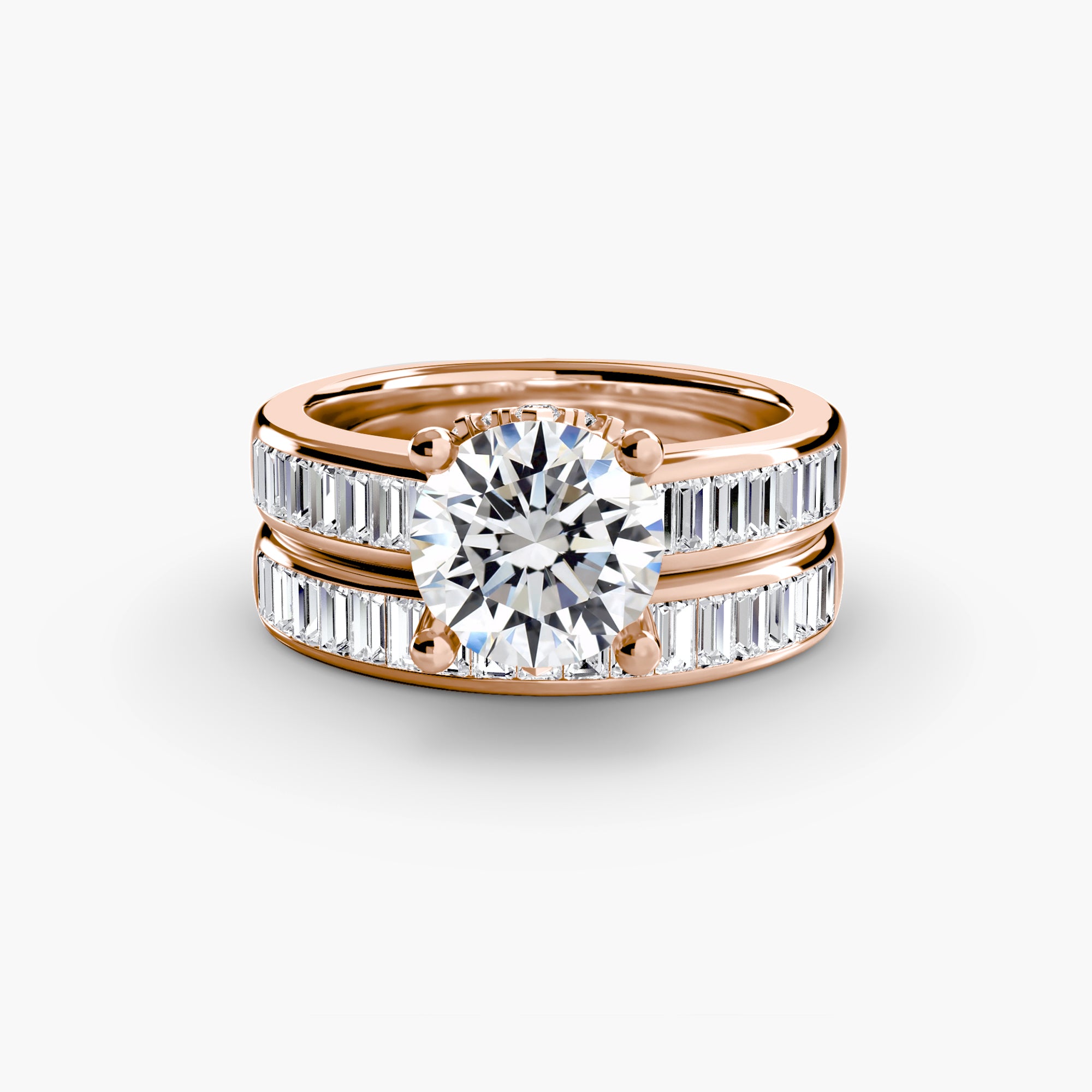 Round Baguette Channel Solitaire Setting