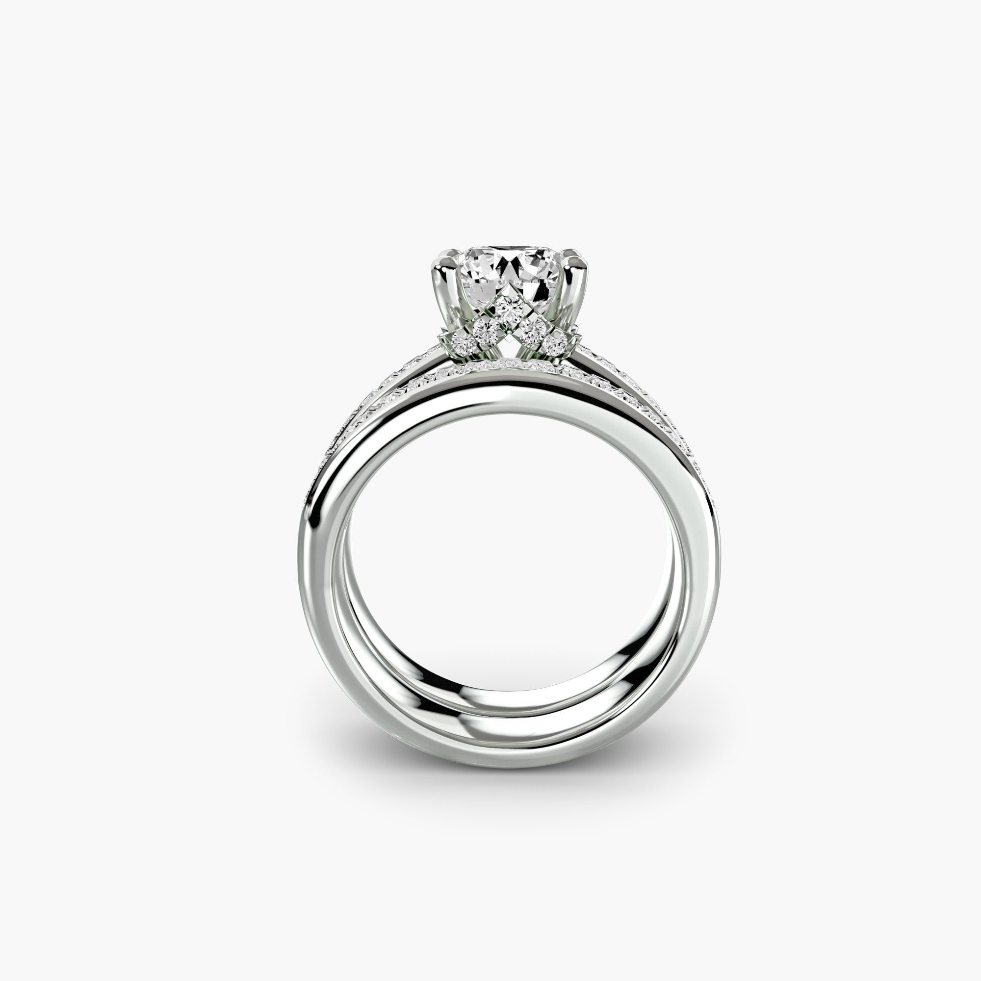 Round Baguette Channel Solitaire Setting