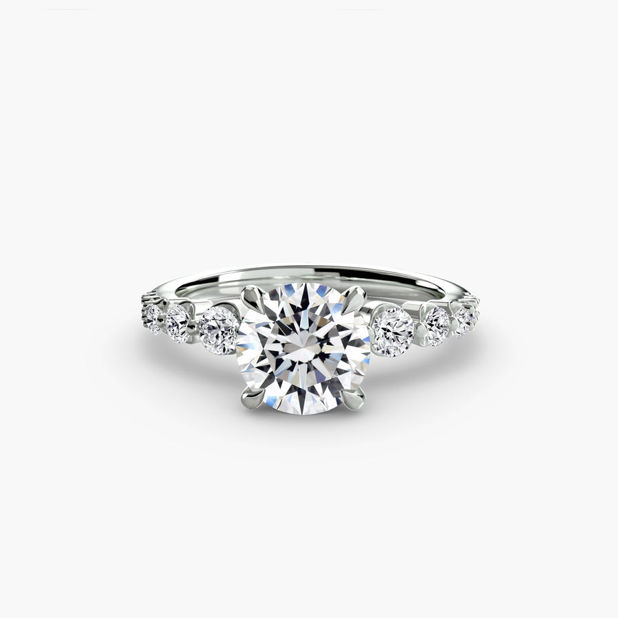 Round Cascade Solitaire Setting