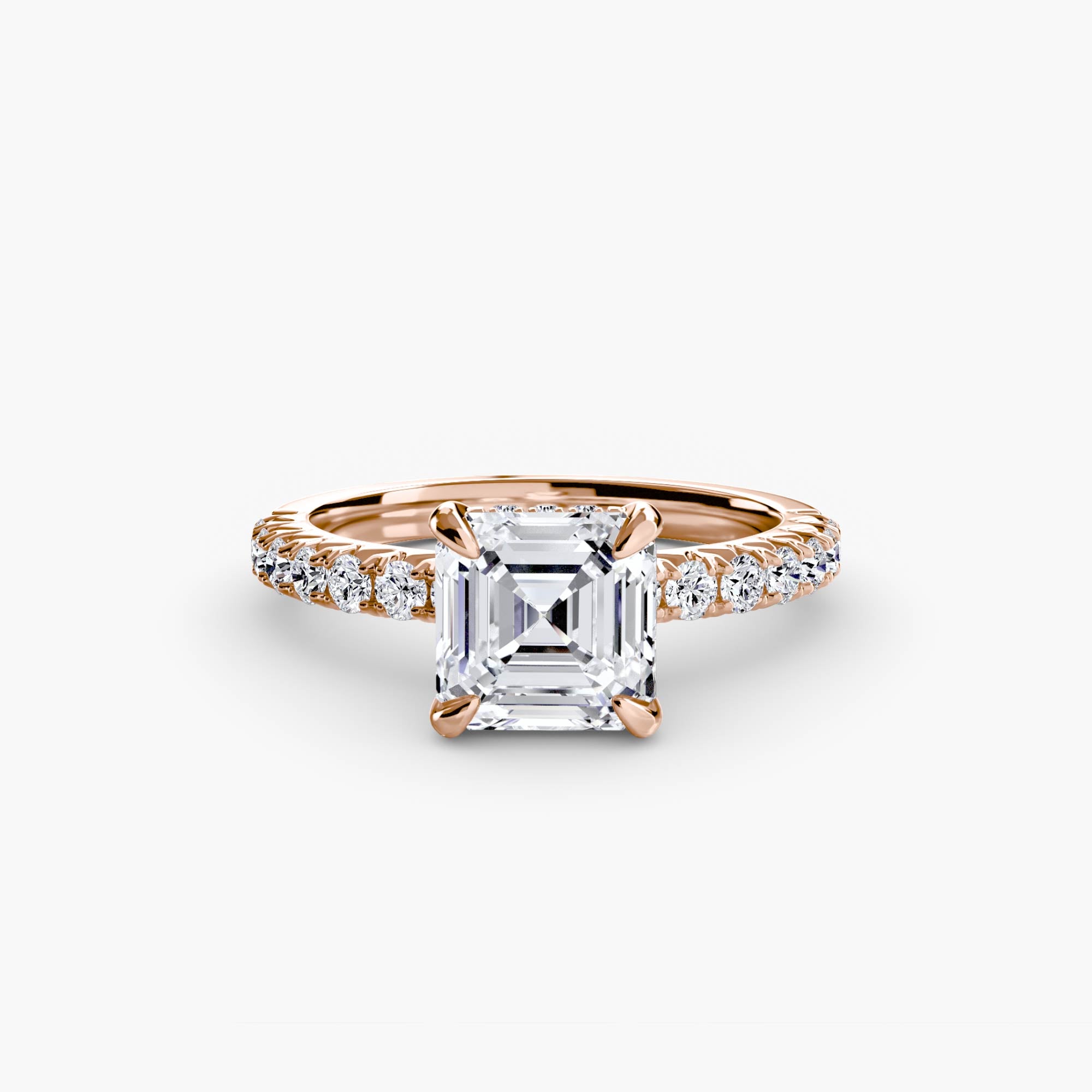 Wide Pavé Solitaire Setting
