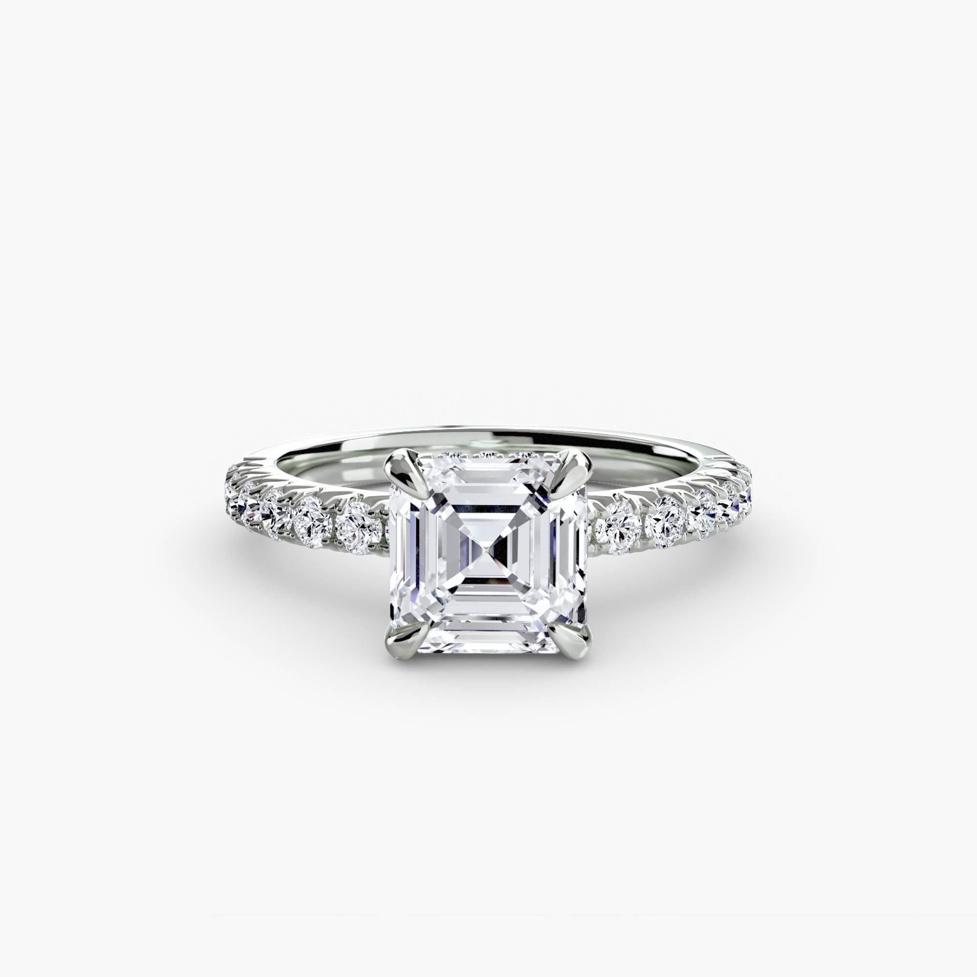 Wide Pavé Solitaire Setting