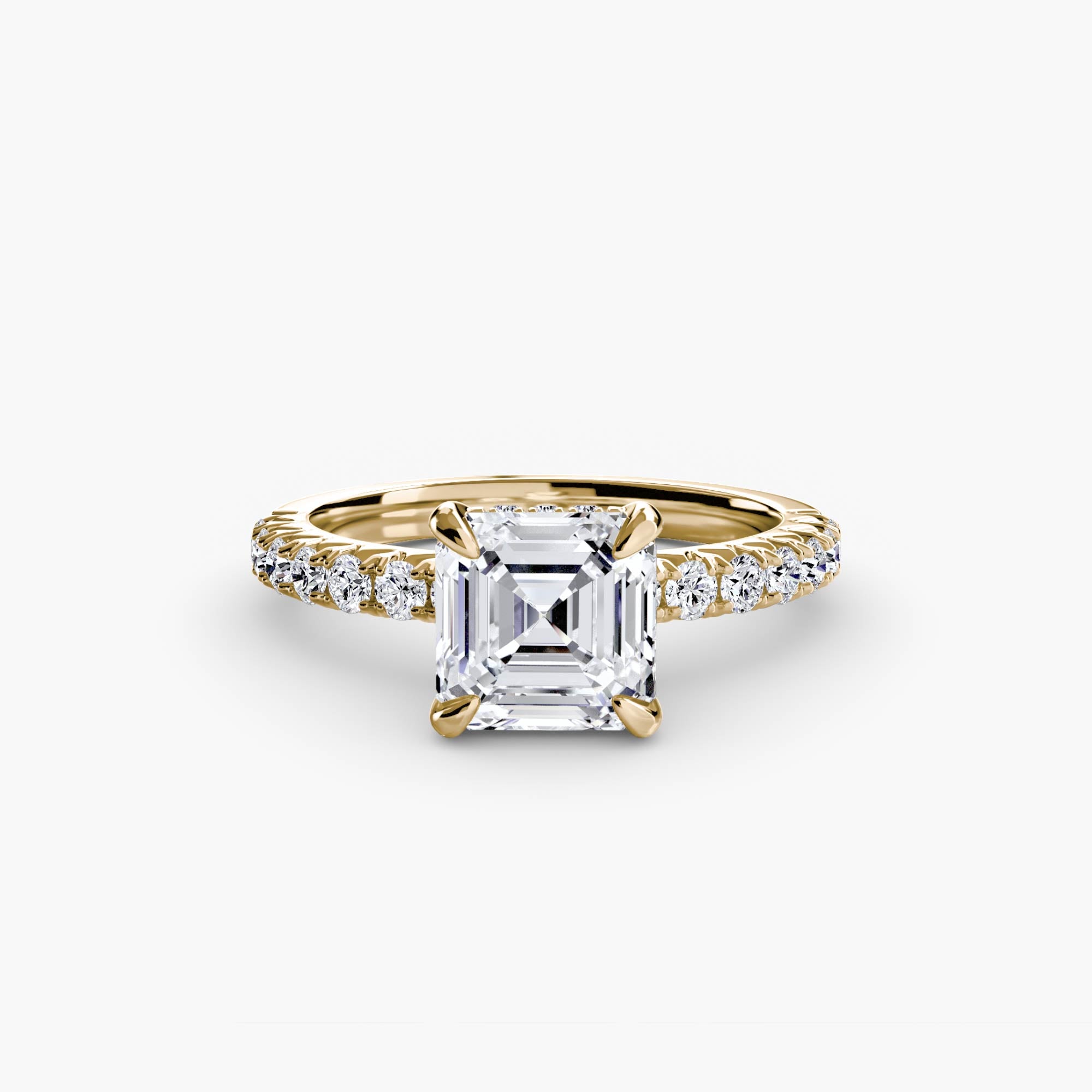Wide Pavé Solitaire Setting