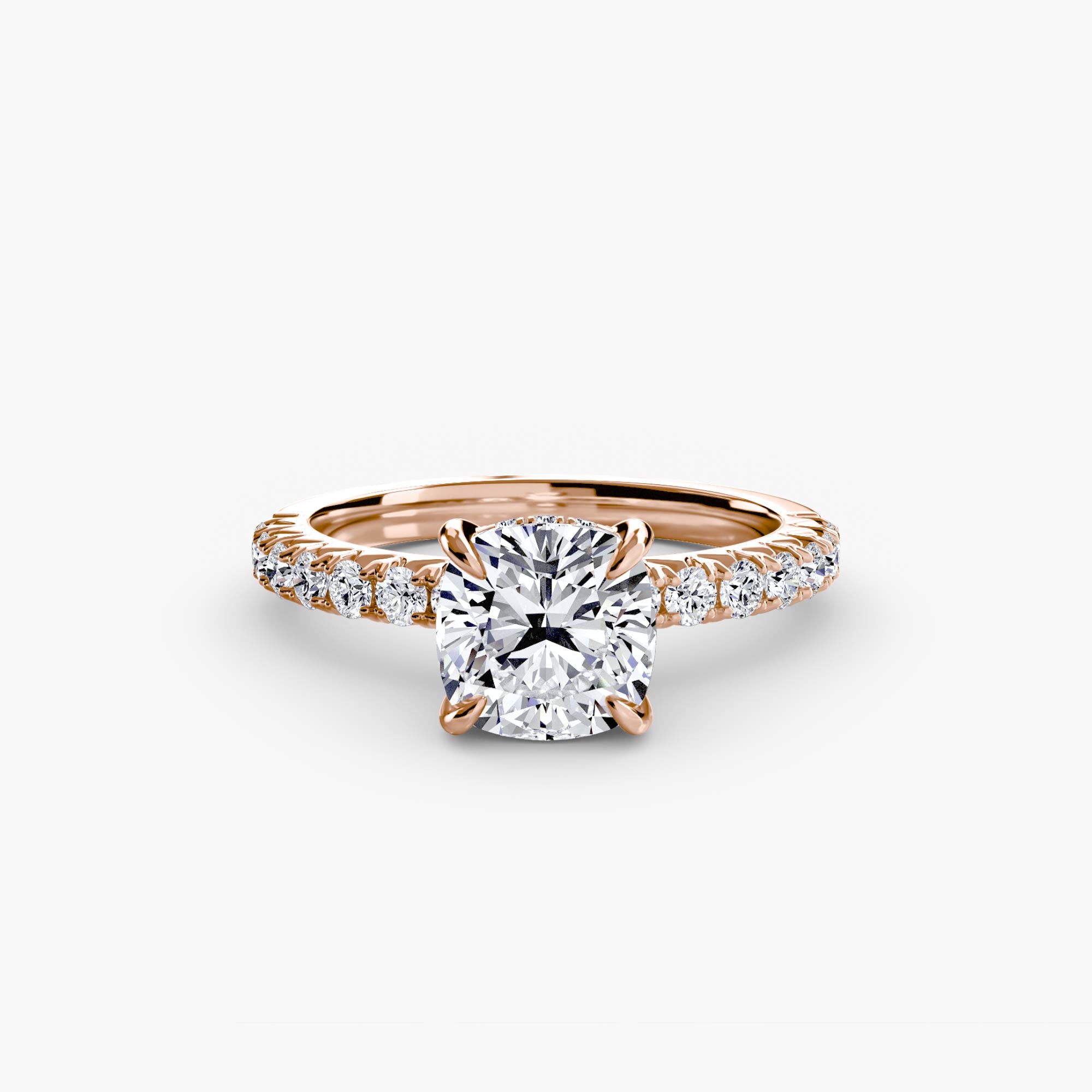 Wide Pavé Solitaire Setting