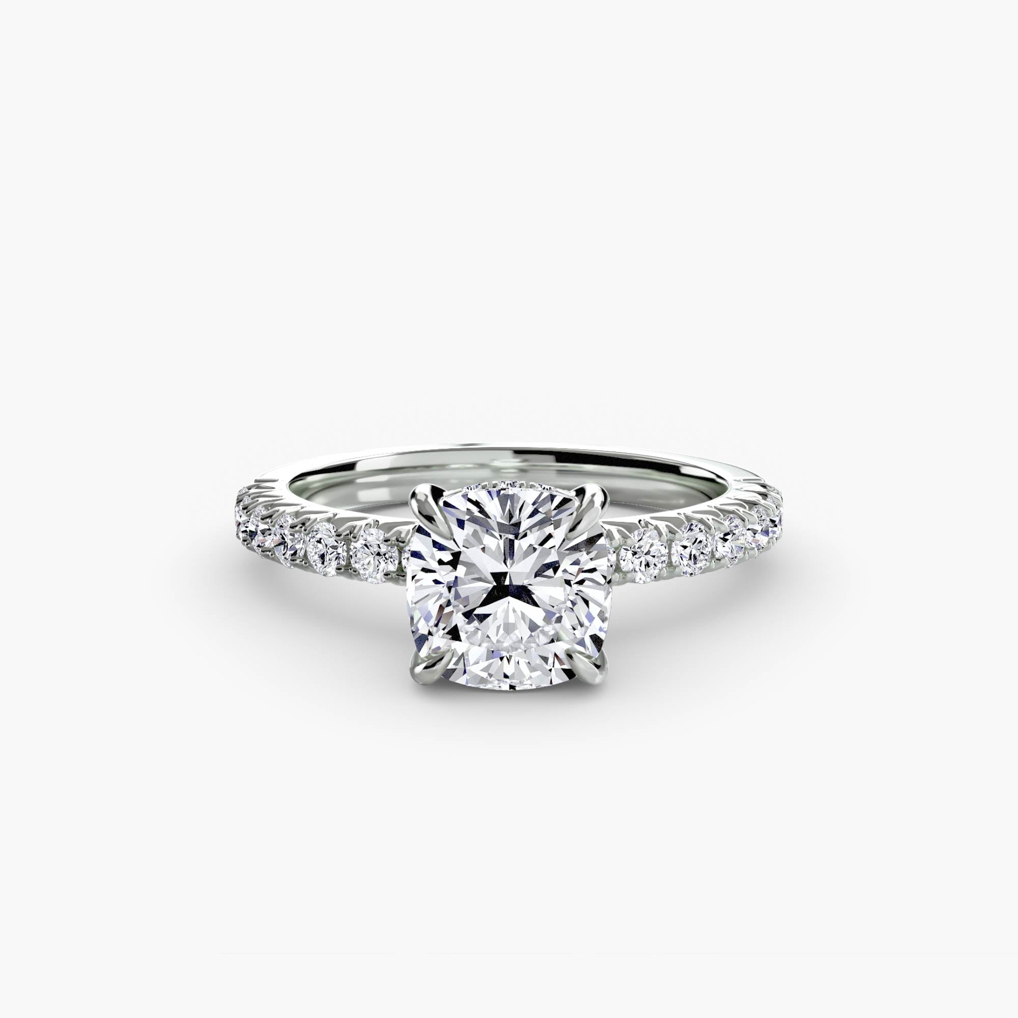 Wide Pavé Solitaire Setting