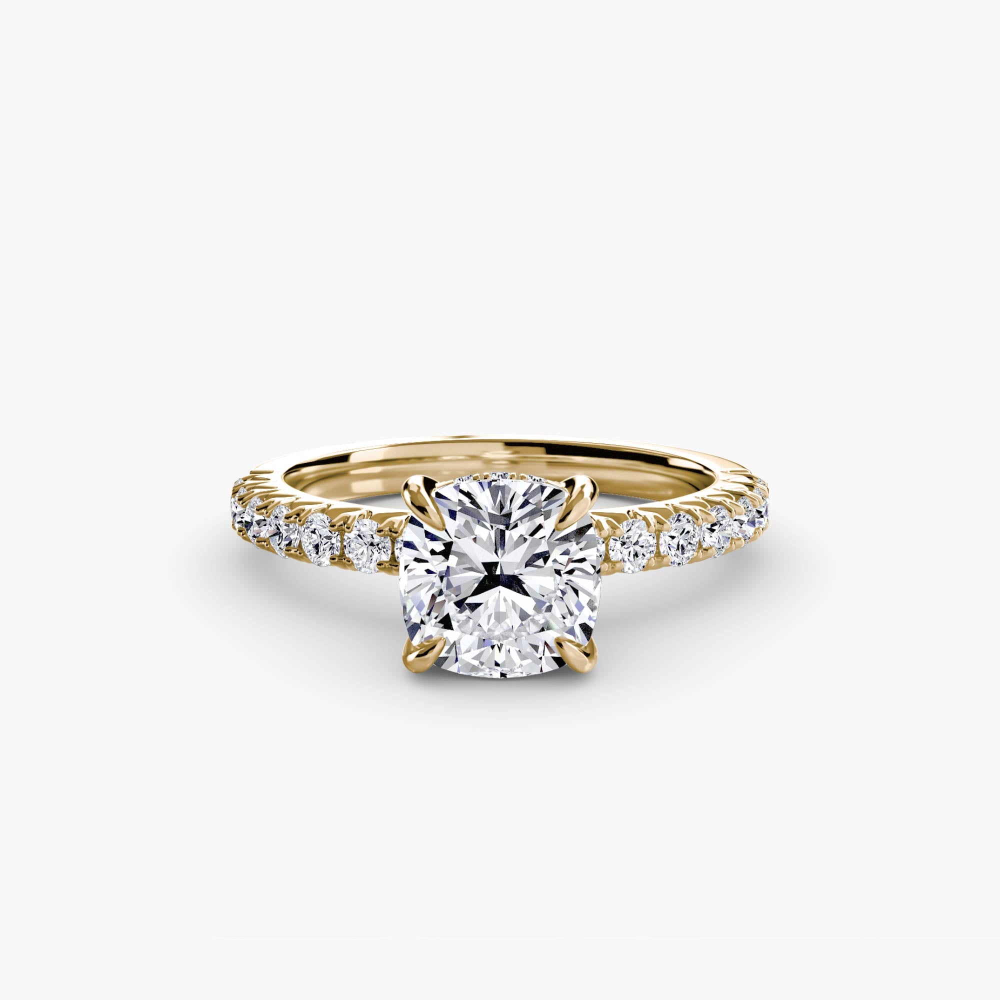 Wide Pavé Solitaire Setting