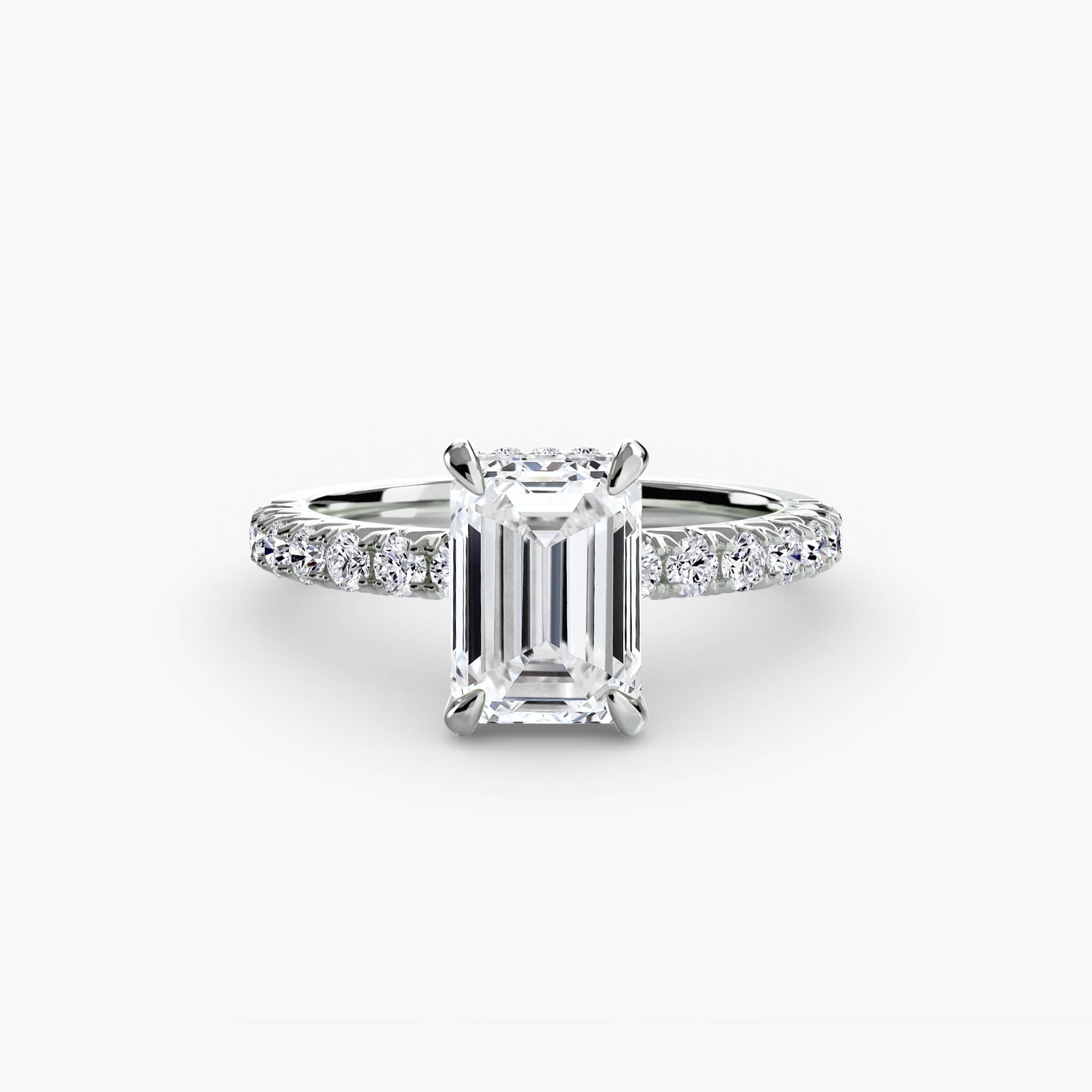 Wide Pavé Solitaire Setting