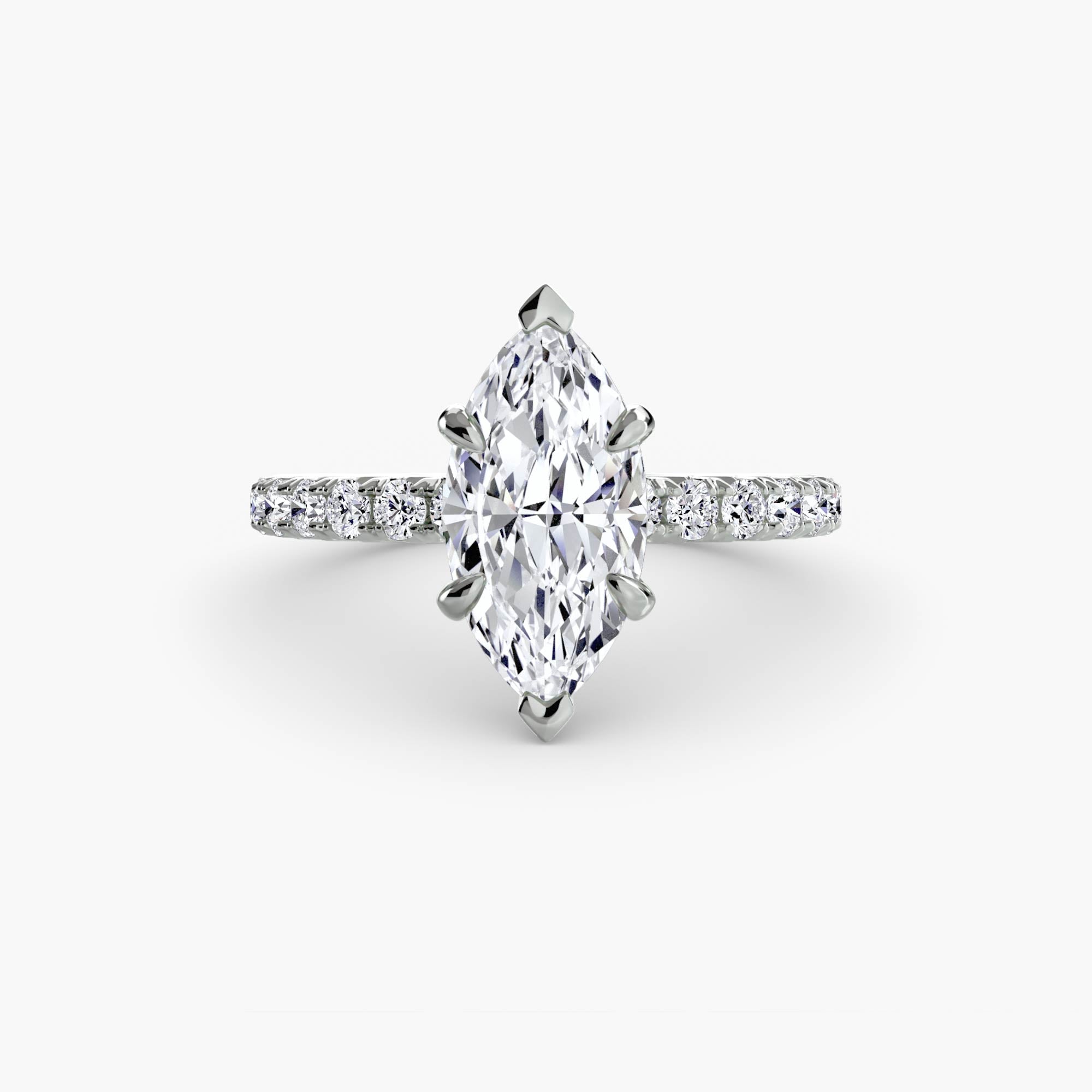 Wide Pavé Solitaire Setting