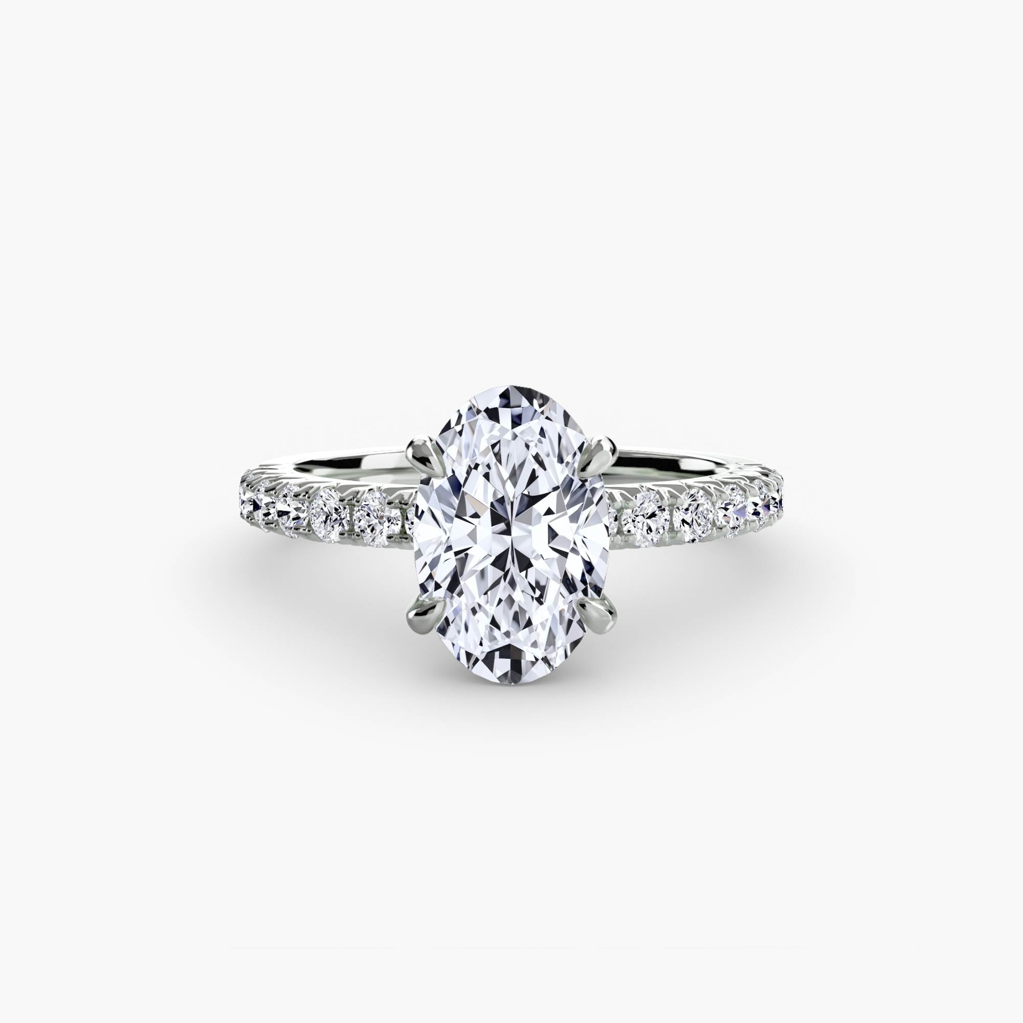 Wide Pavé Solitaire Setting