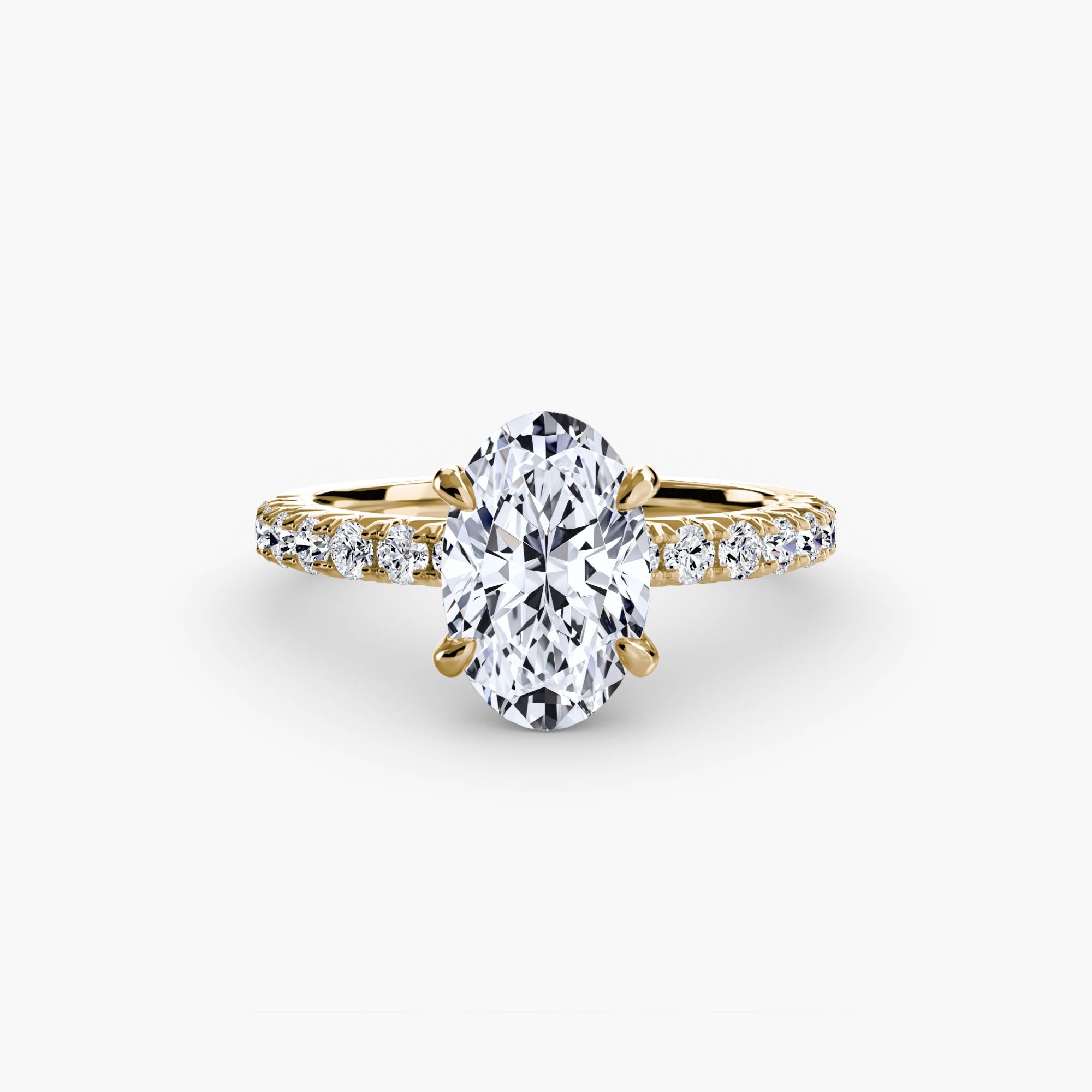 Wide Pavé Solitaire Setting