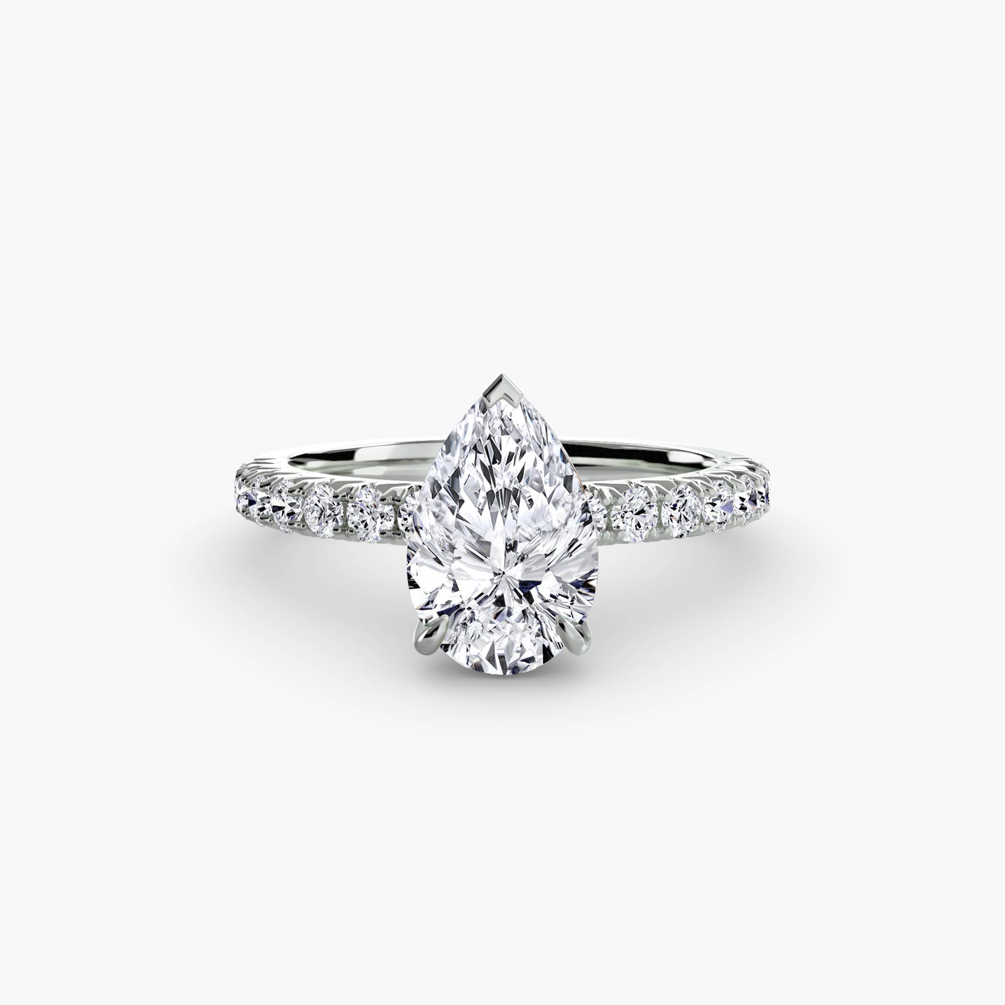 Wide Pavé Solitaire Setting