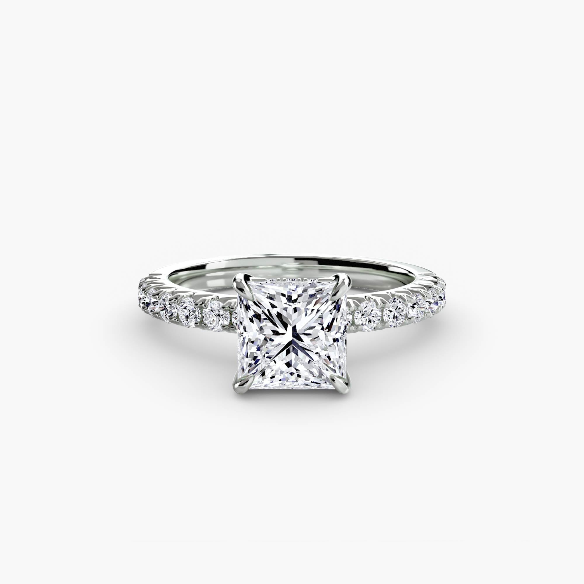 Wide Pavé Solitaire Setting