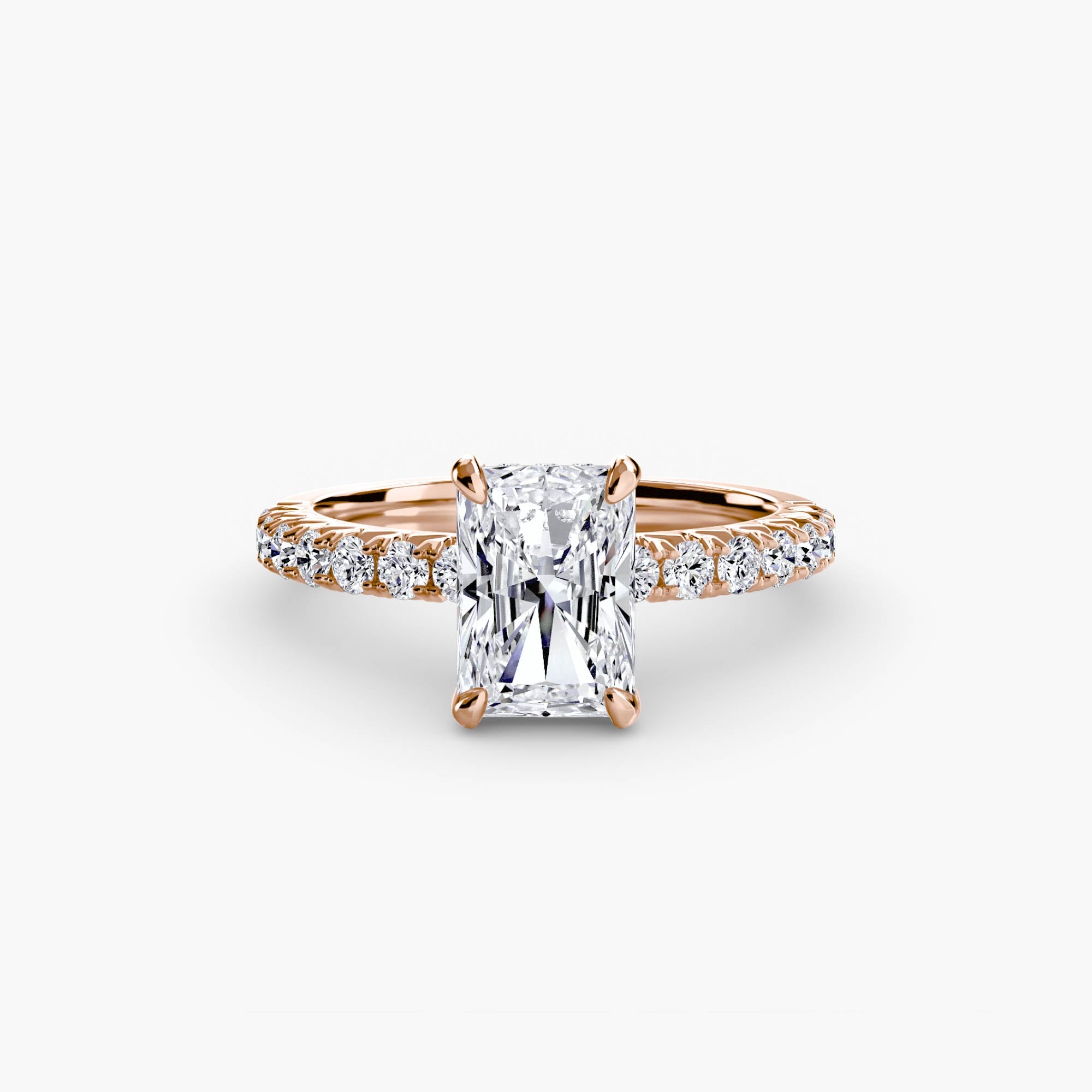 Wide Pavé Solitaire Setting