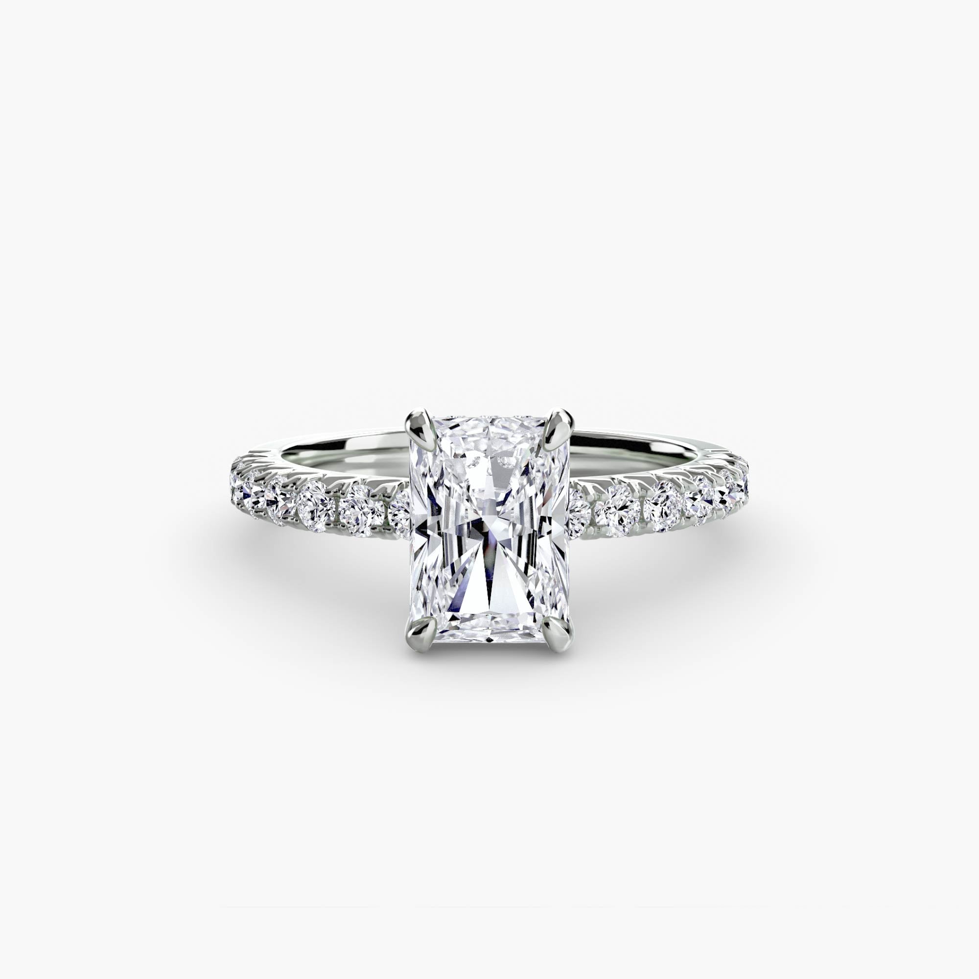 Wide Pavé Solitaire Setting