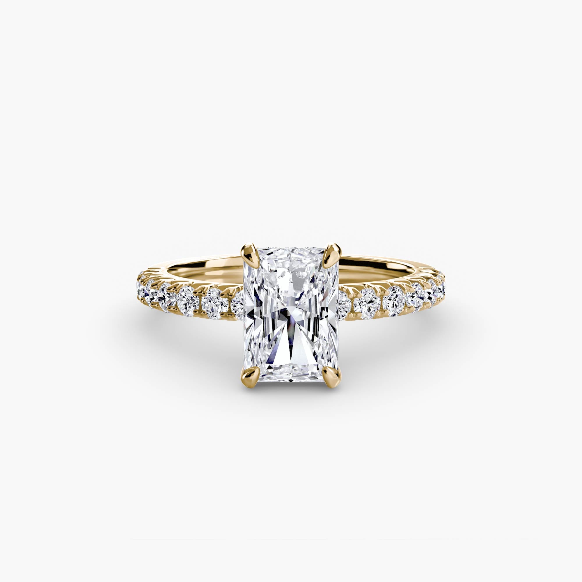 Wide Pavé Solitaire Setting