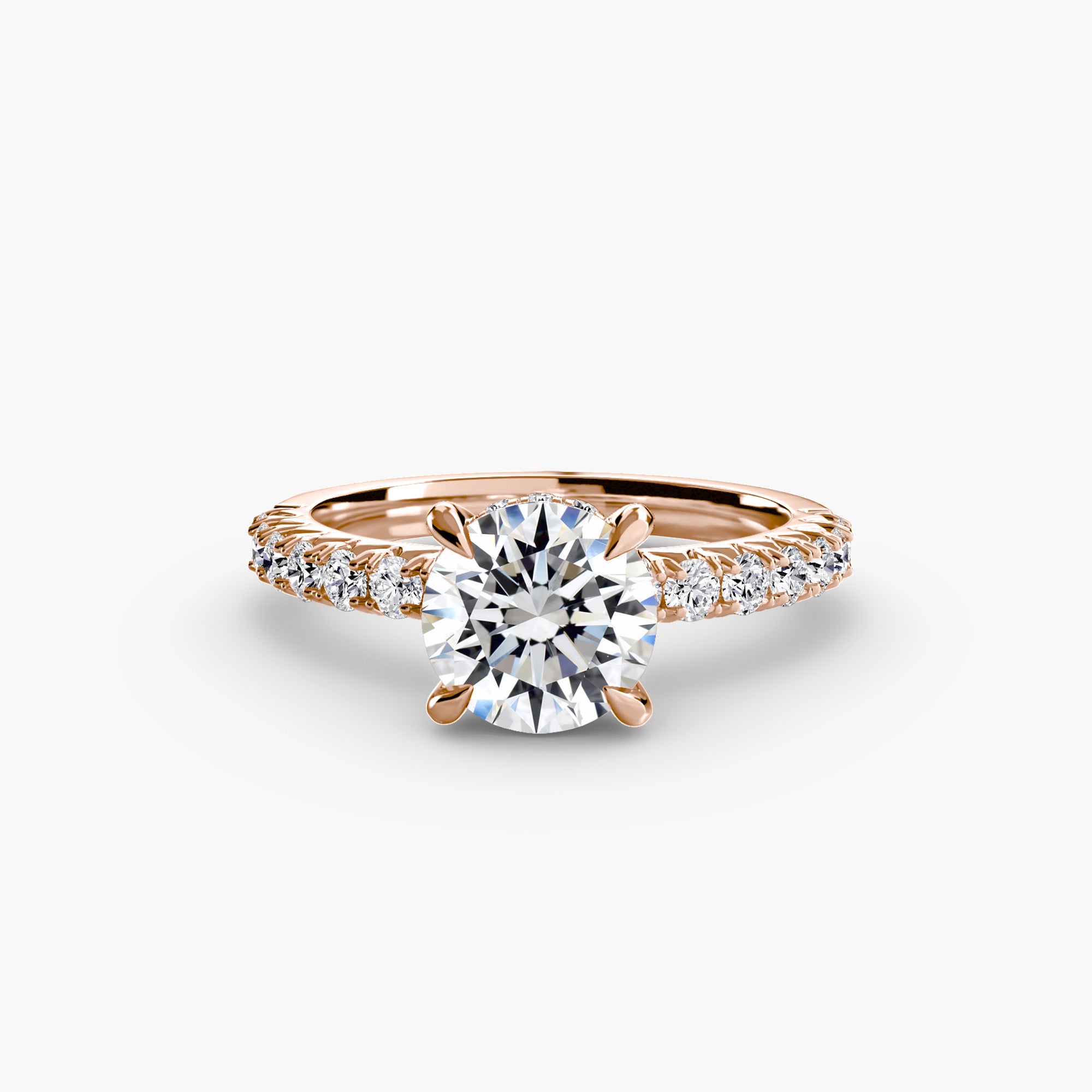 Wide Pavé Solitaire Setting