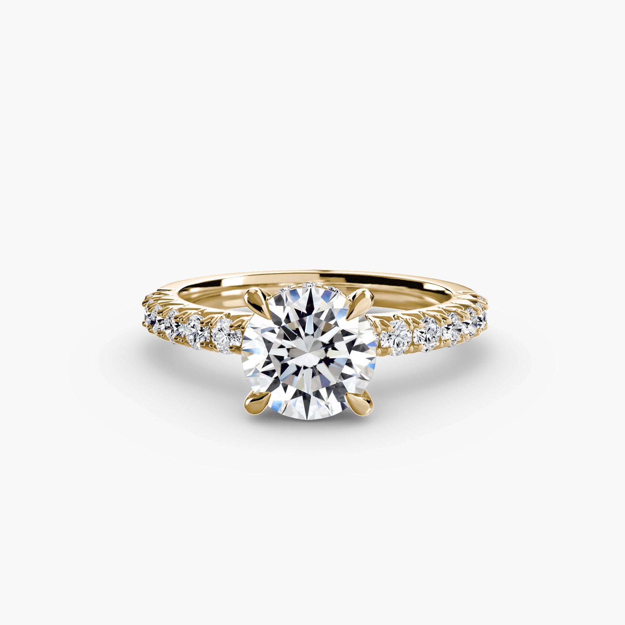 Wide Pavé Solitaire Setting