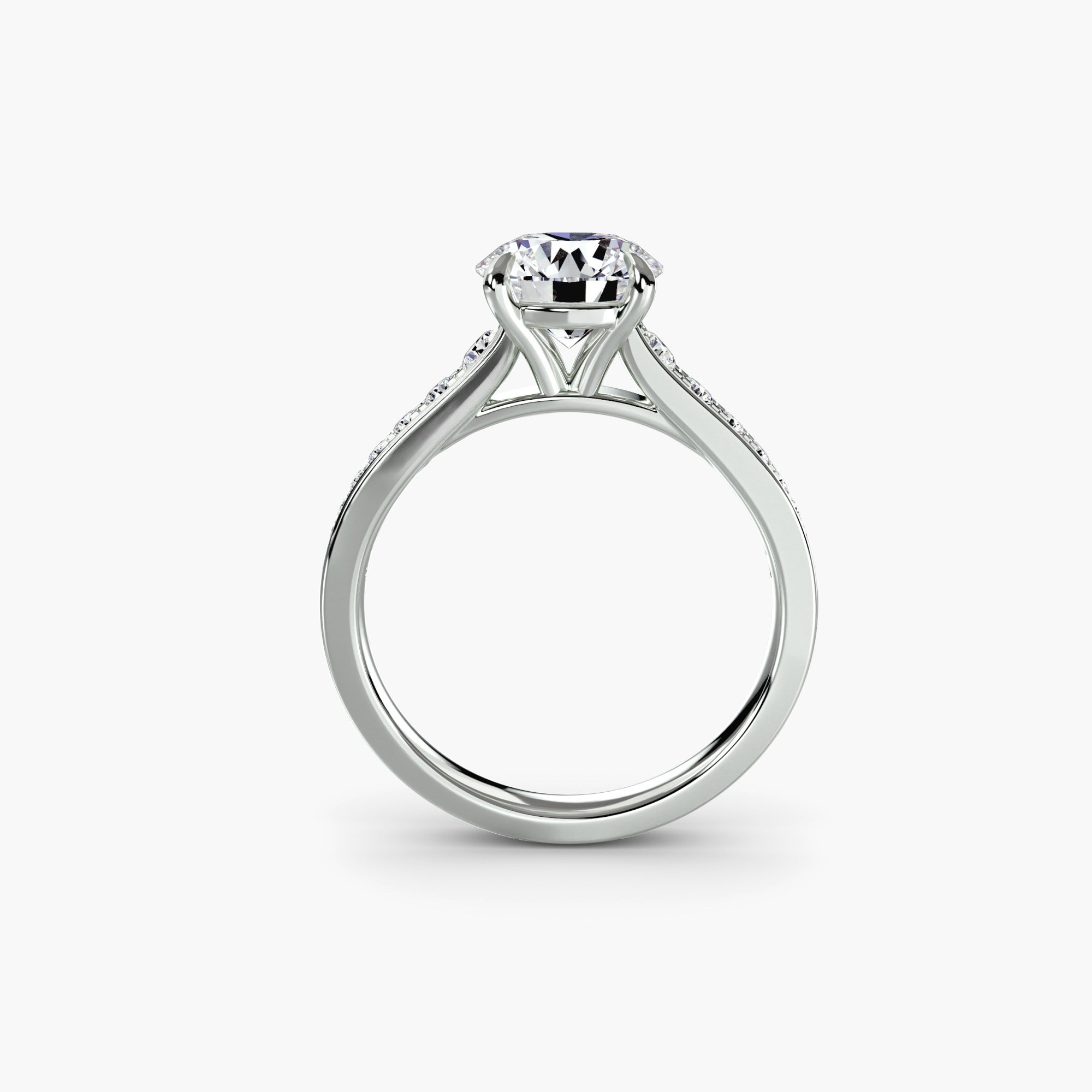 Fine Pavé Solitaire Setting