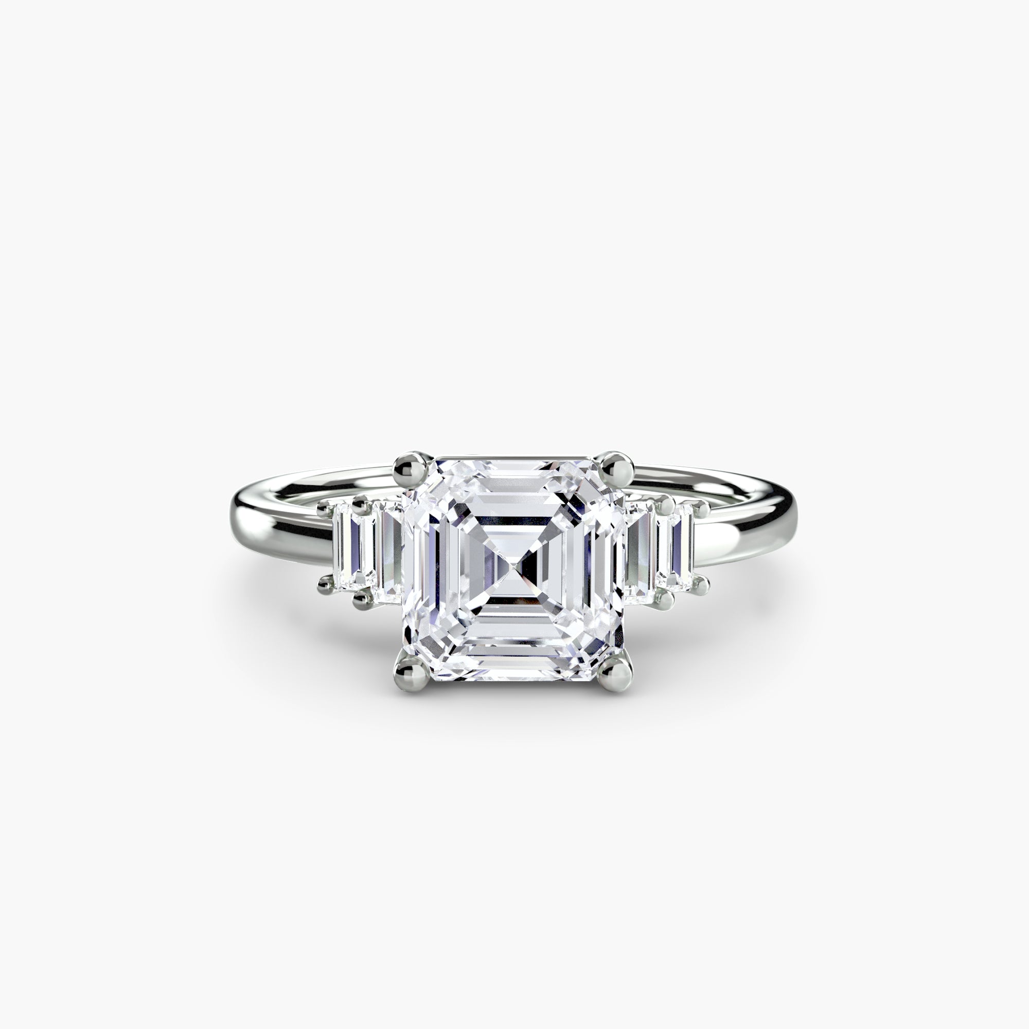 Baguette Accent Solitaire Setting